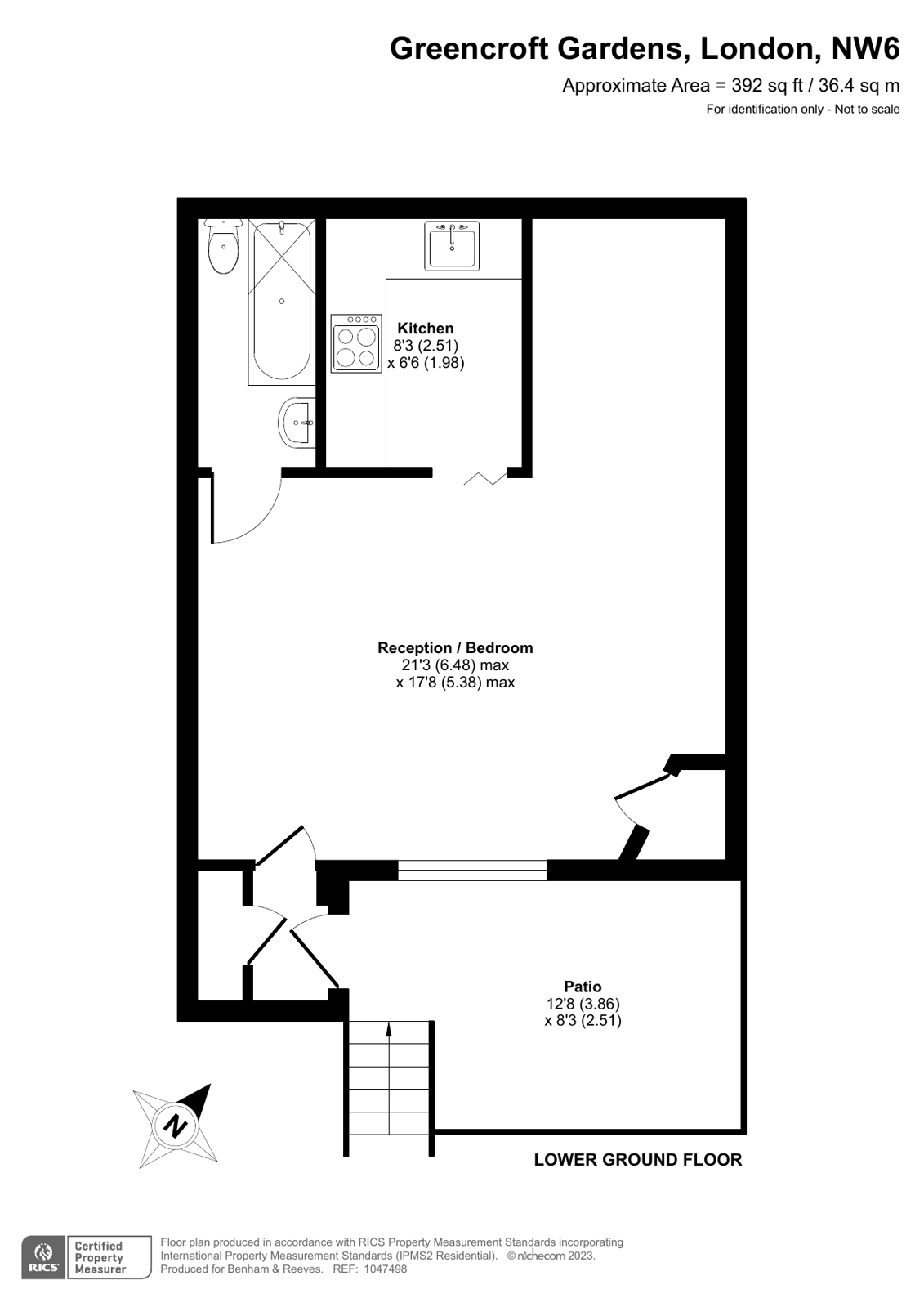 Flat 1, 6, Greencroft Gardens, London floorplan