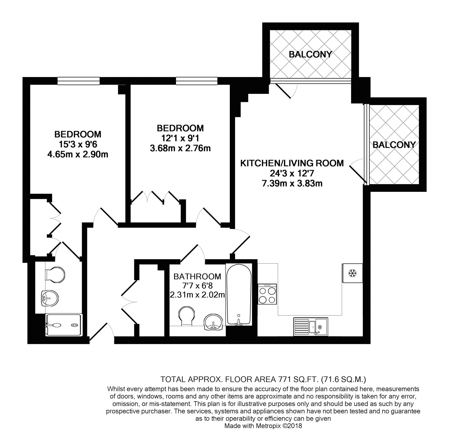 2 Bedrooms Flat for sale in Thanet Tower, 6 Caxton Street North E16
