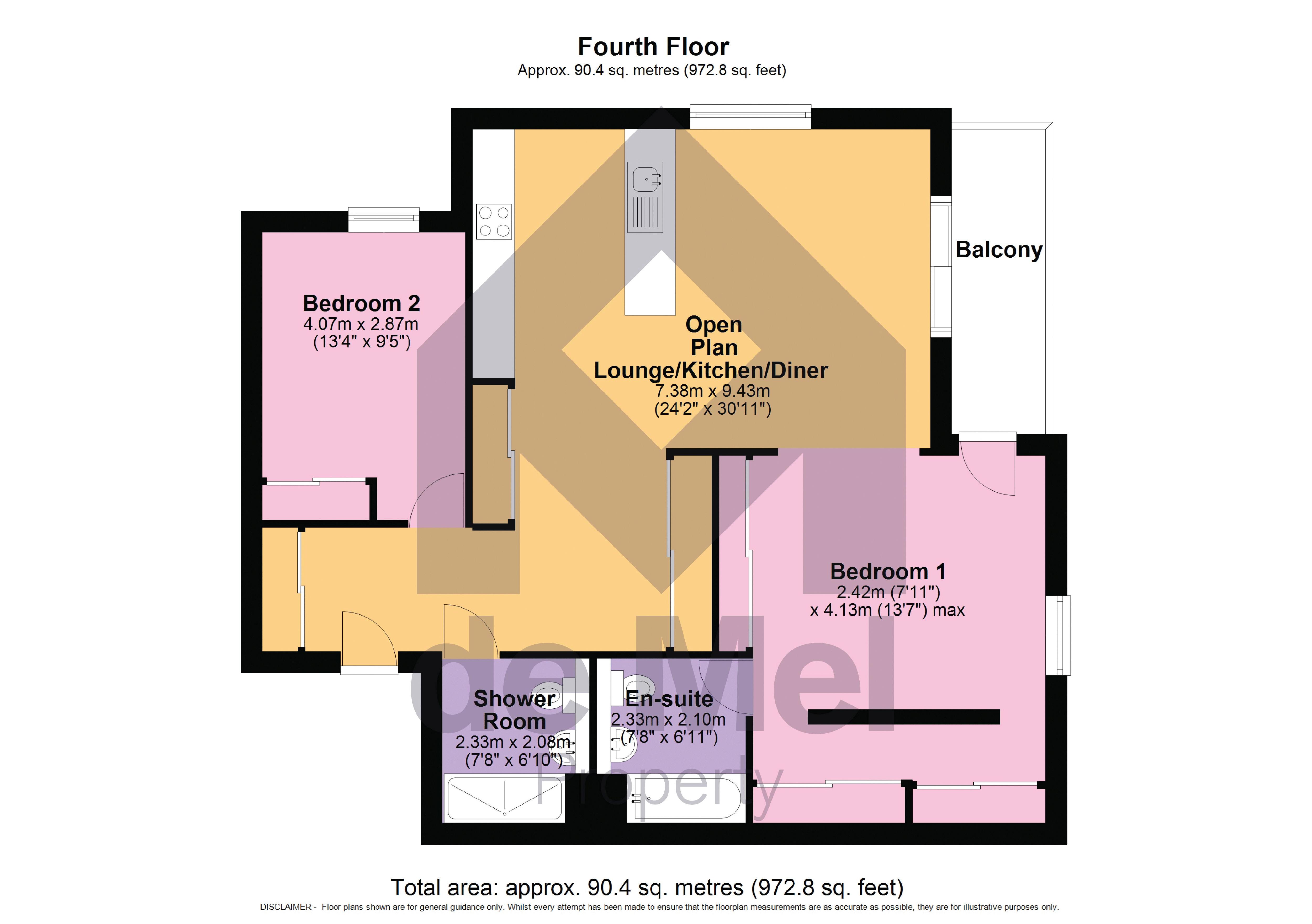 Flat 34, One Bayshill Road, Cheltenham floorplan
