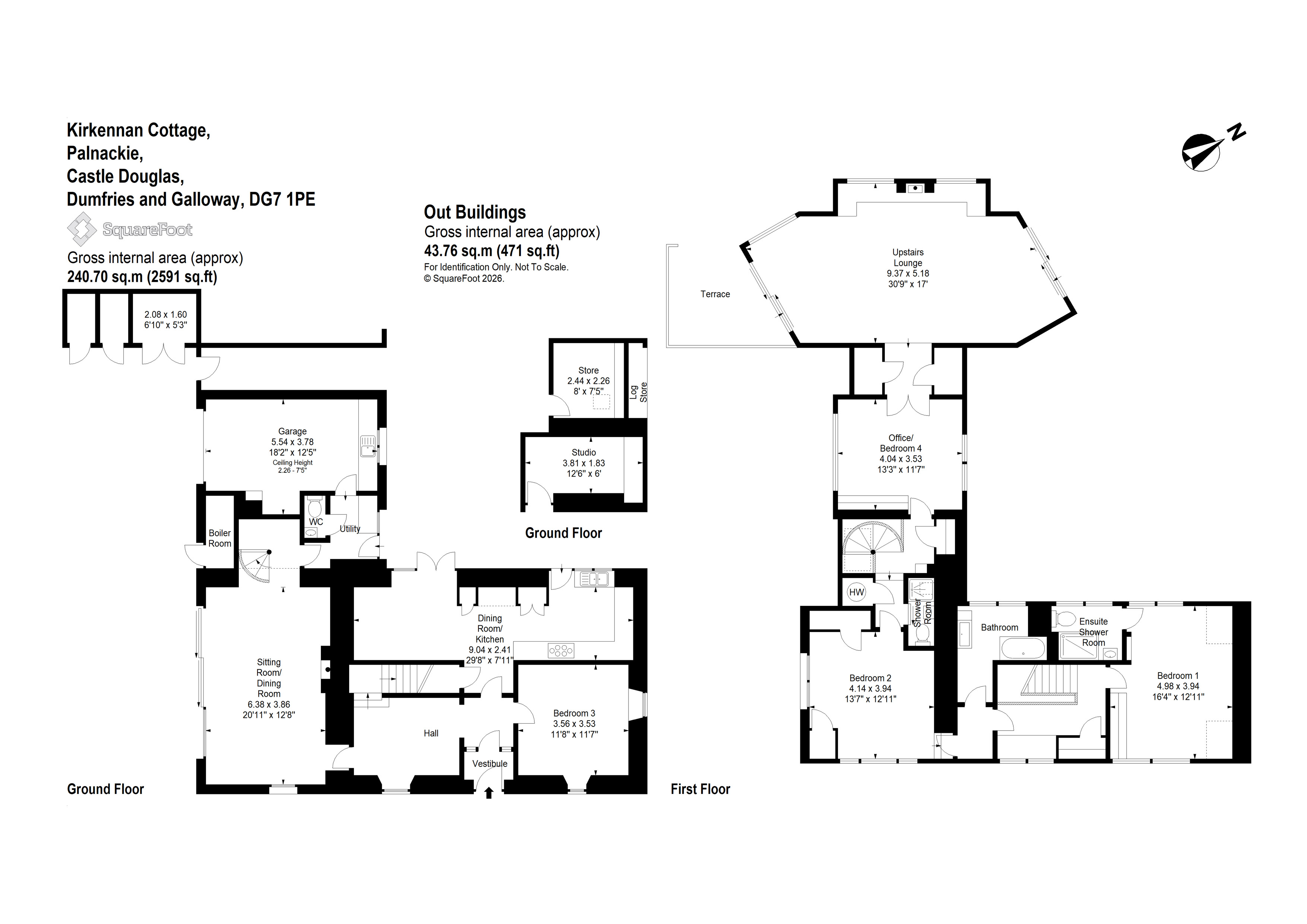 Kirkennan Cottage, Castle Douglas floorplan