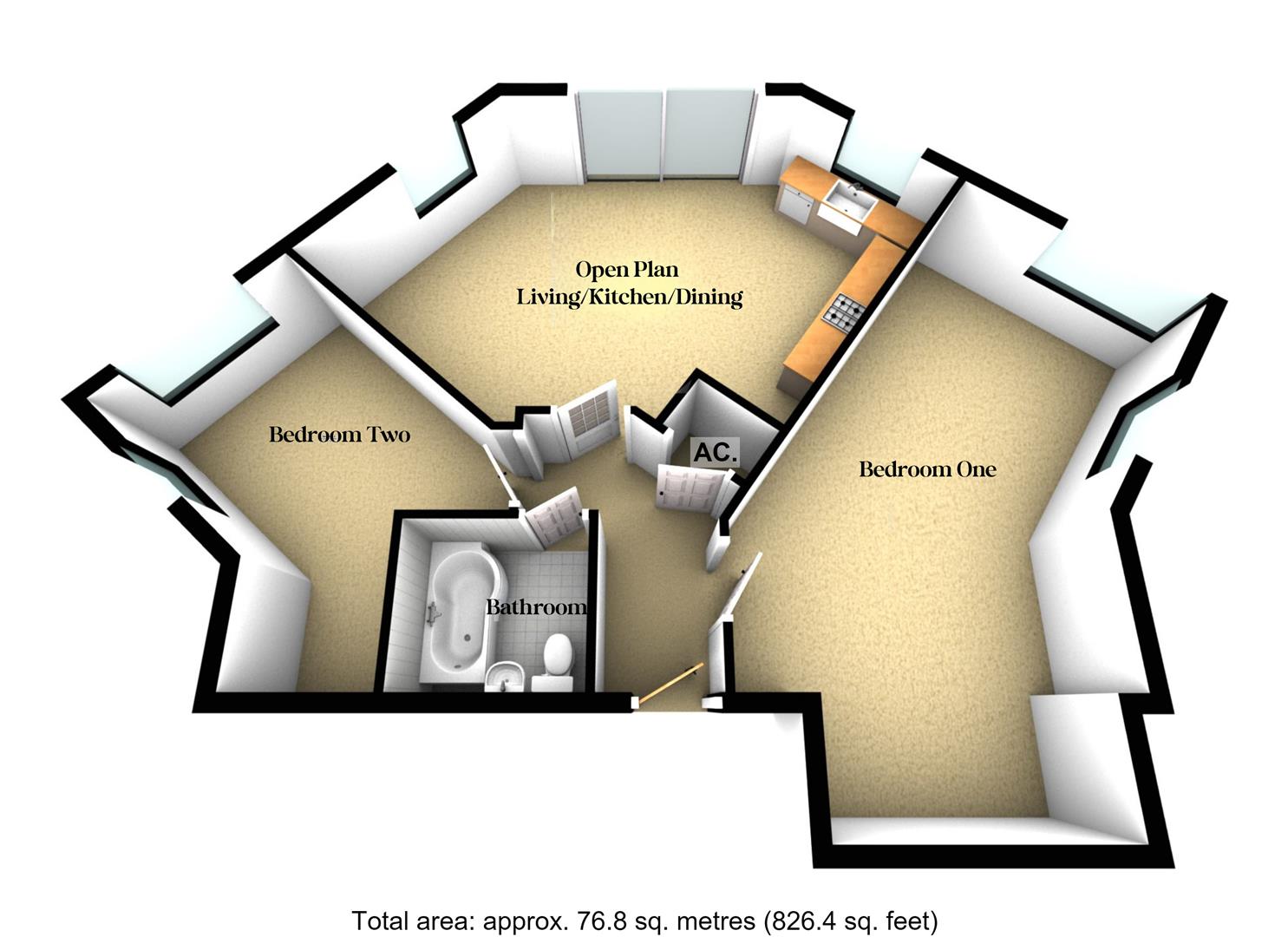 Flat 11, Cwrt Clara Novello, Pentre Doc Y Gogledd, Llanelli floorplan
