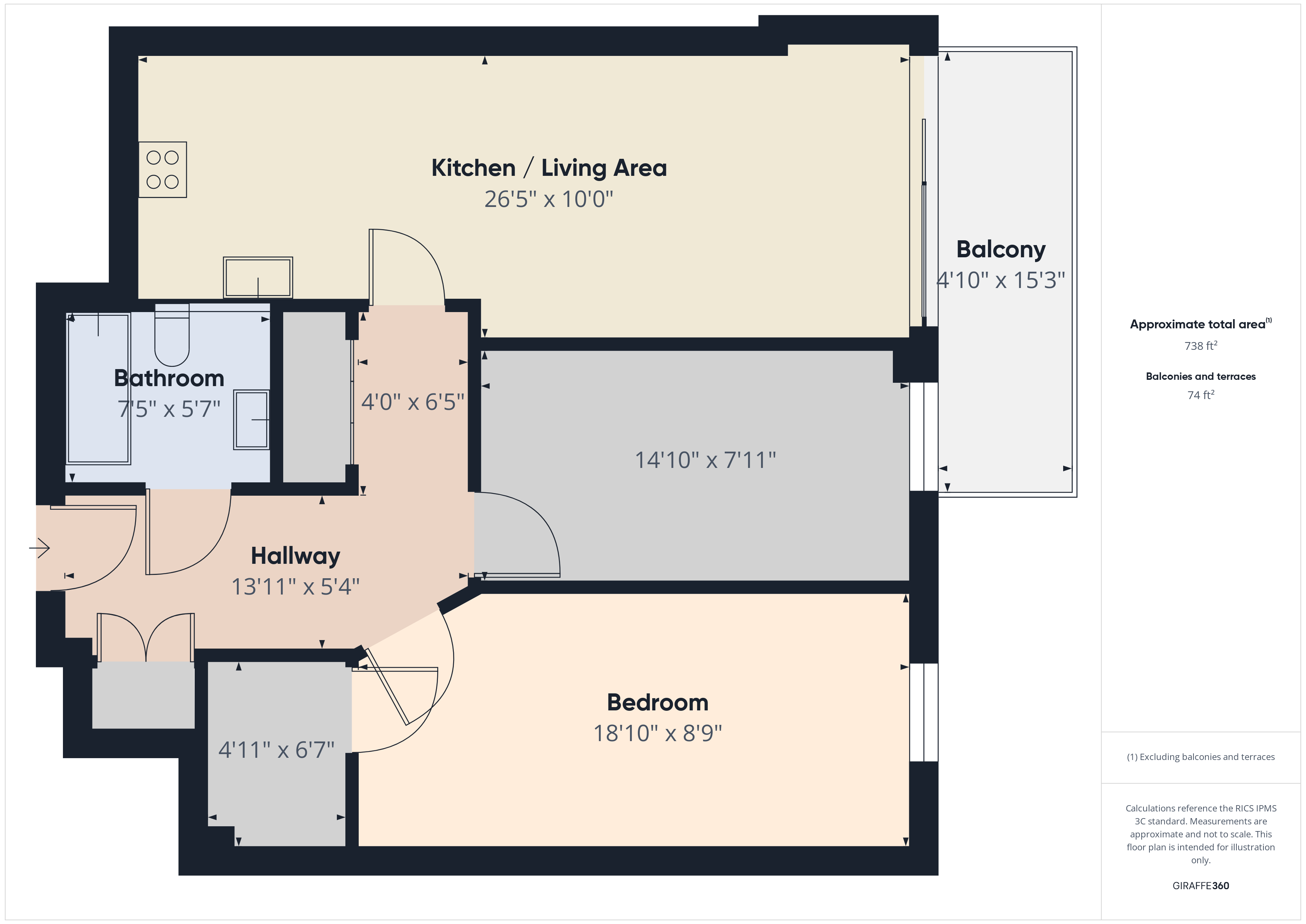 23,, Oakley House, London floorplan