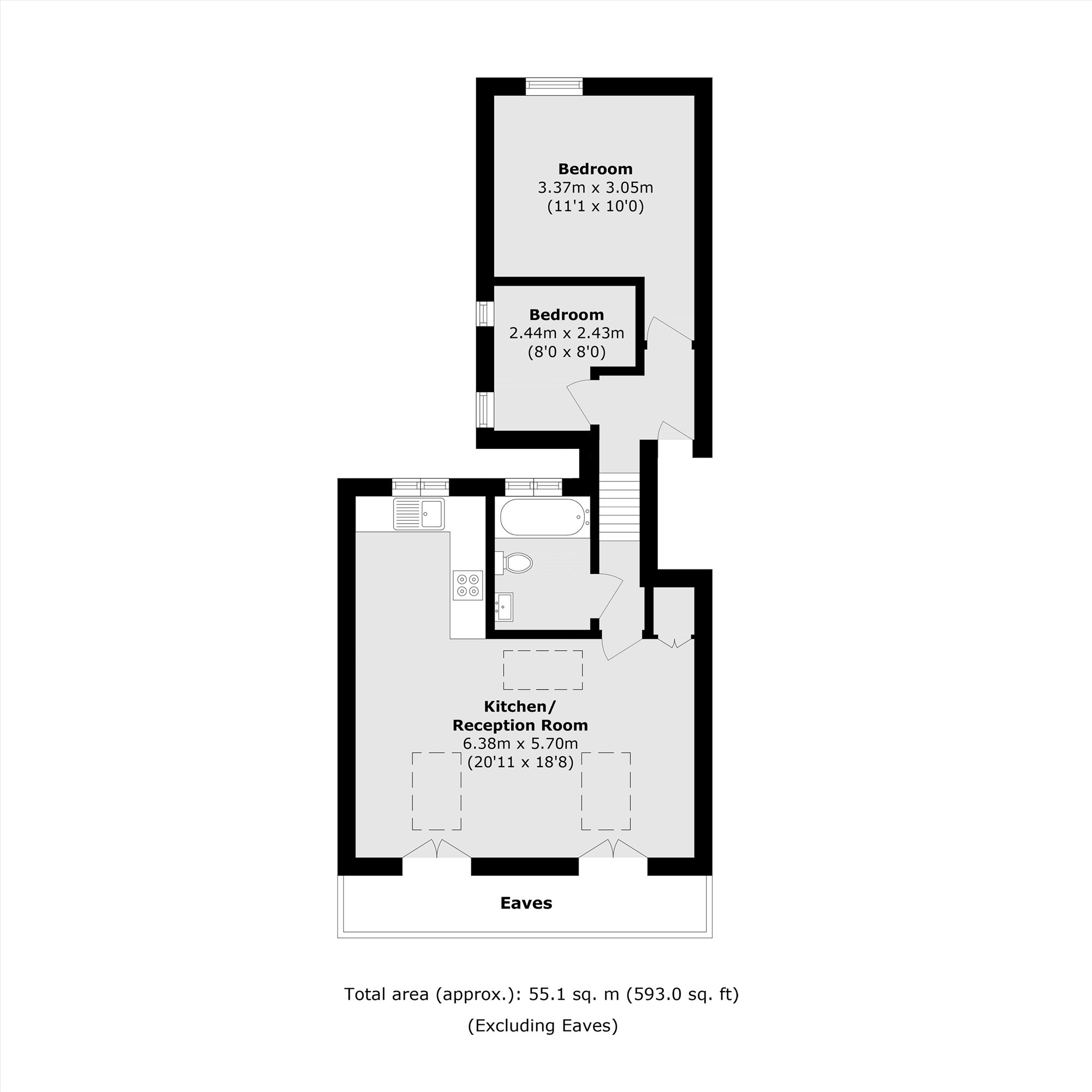 Flat C, 4, Foxbourne Road, London floorplan