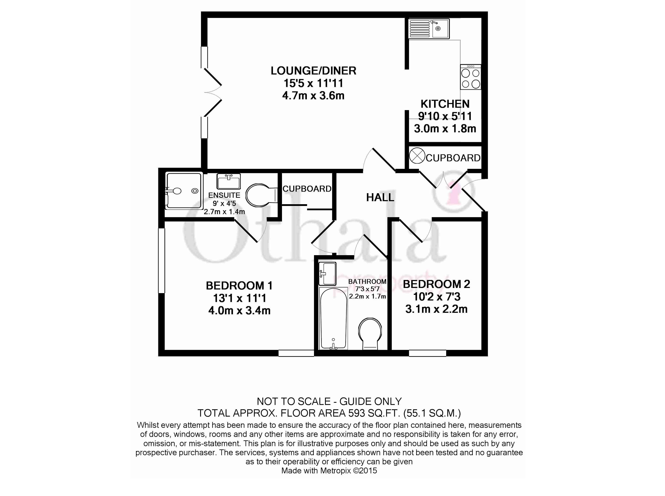 2 Bedrooms Flat to rent in Manor View, Harleyford, Marlow SL7