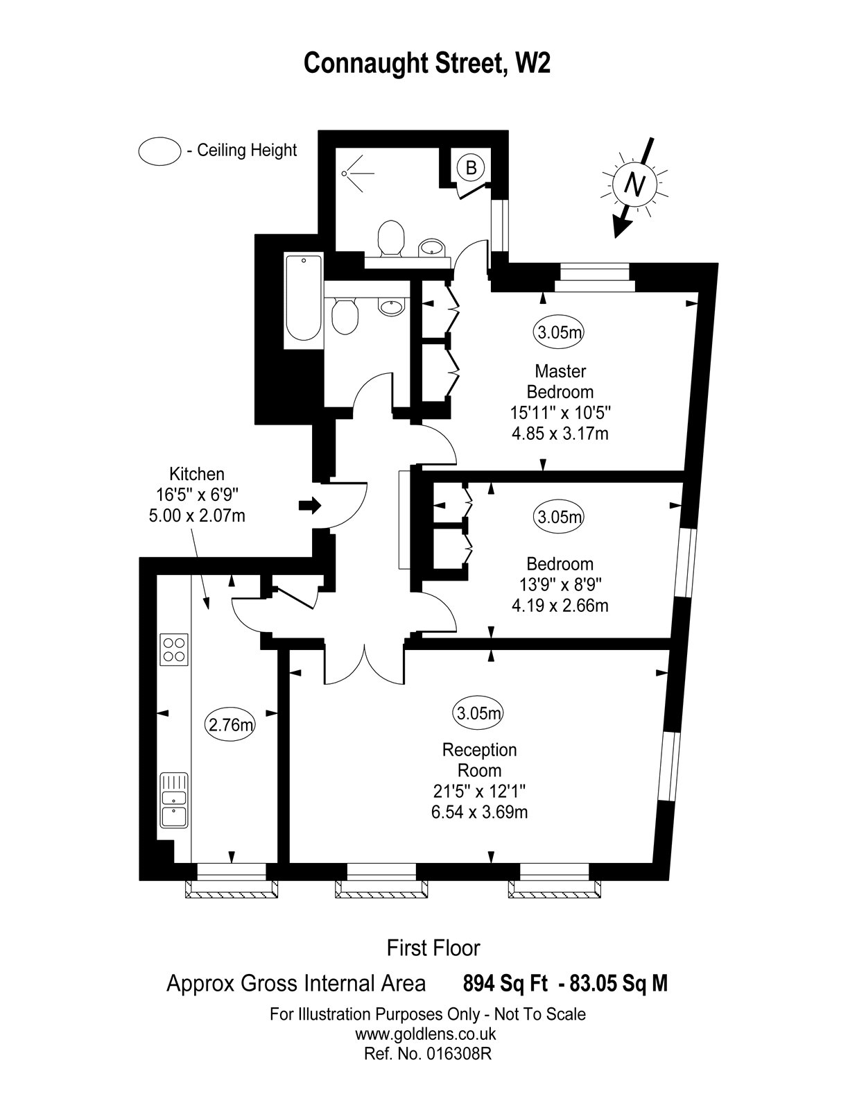 Connaught Street, Hyde Park, London W2, 2 bedroom flat for sale