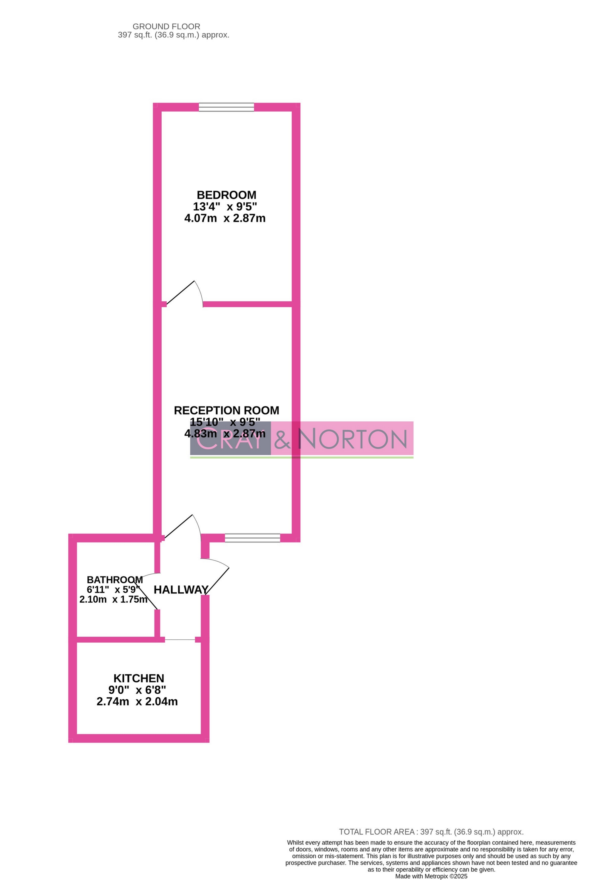 Flat 1 138, Woodside Green, London floorplan