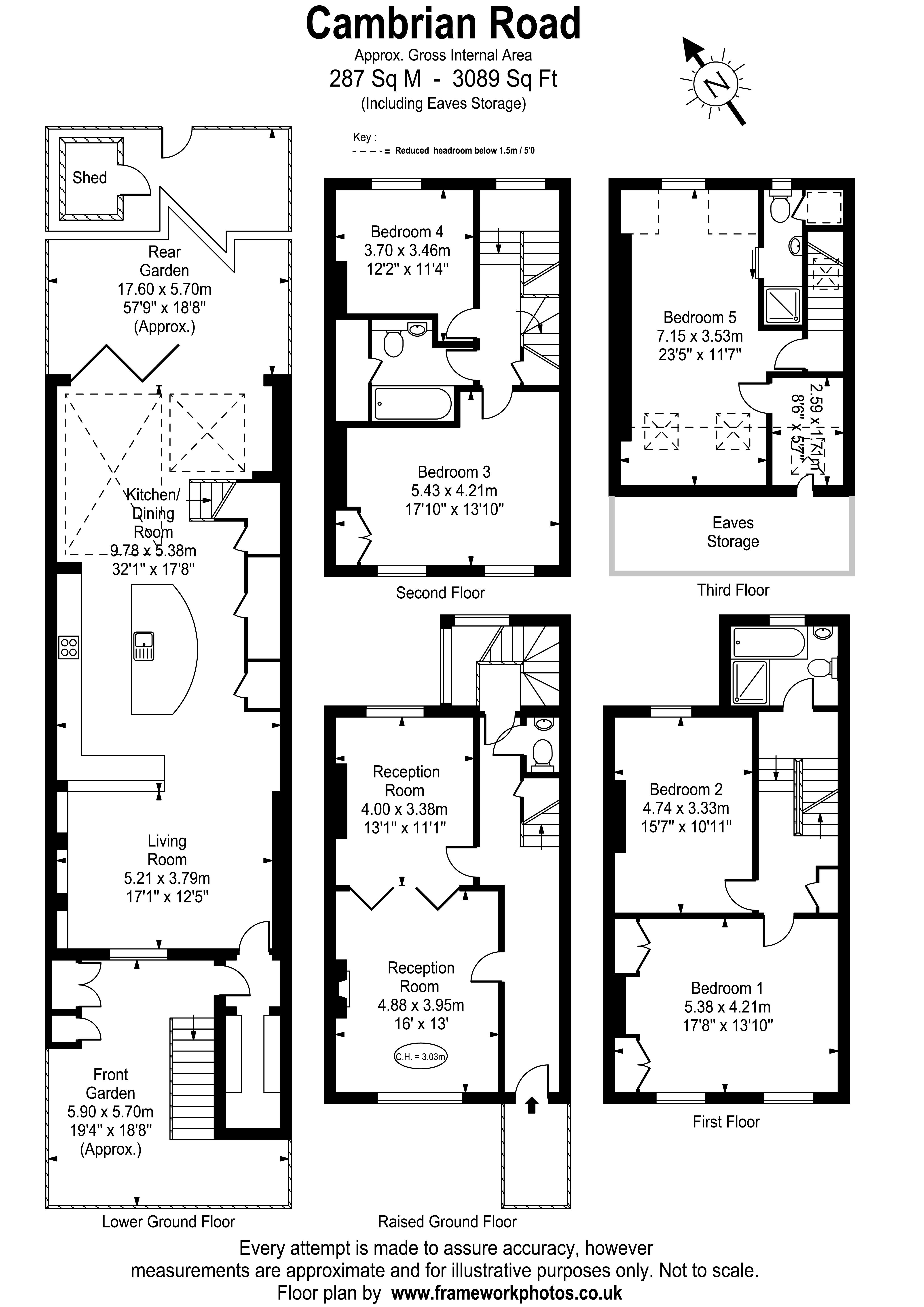 14, Cambrian Road, Richmond floorplan