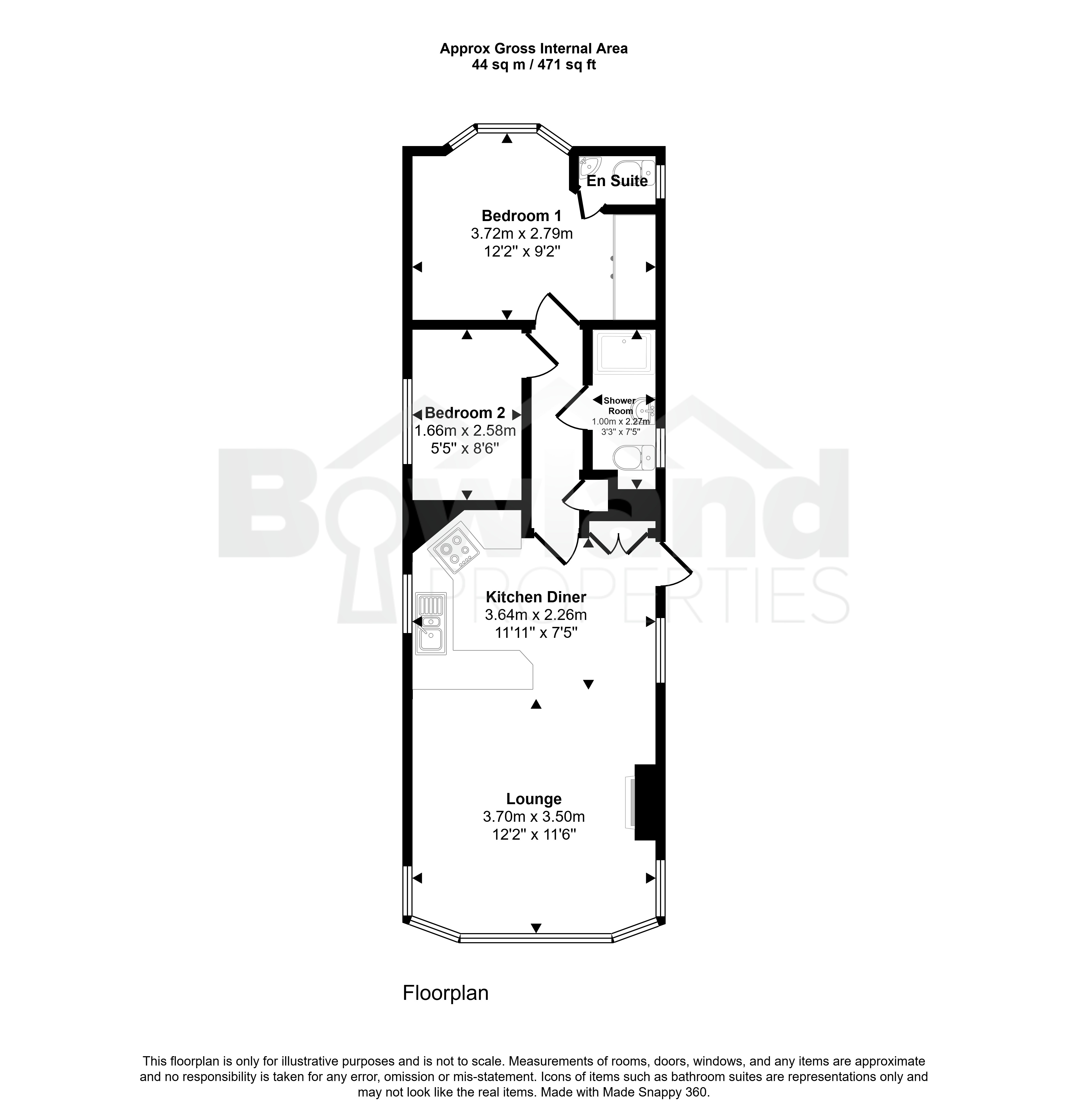 Willerby Aspen, Silverhill Holiday Park, Lutton Gowts floorplan