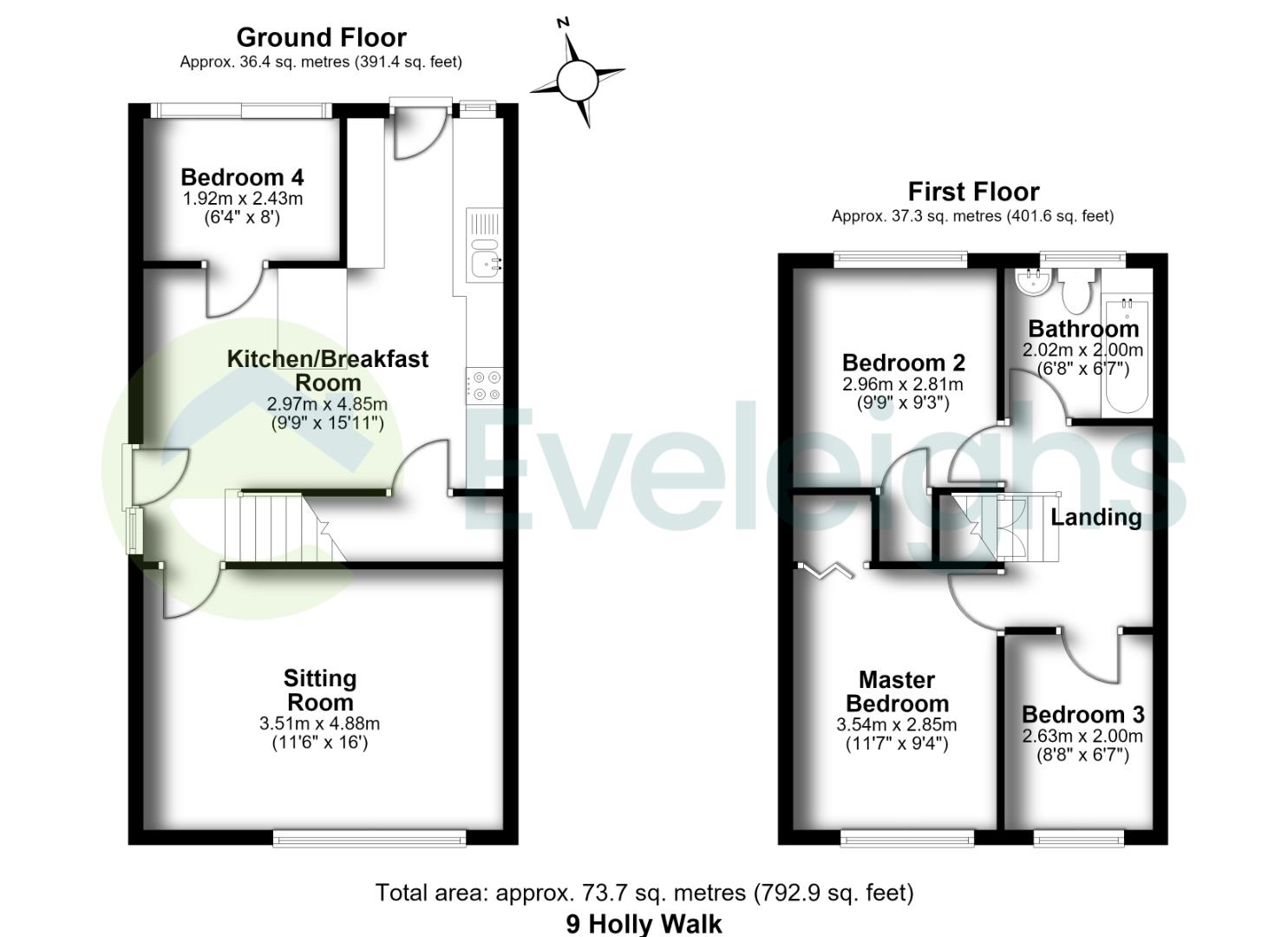9, Holly Walk, Bristol floorplan