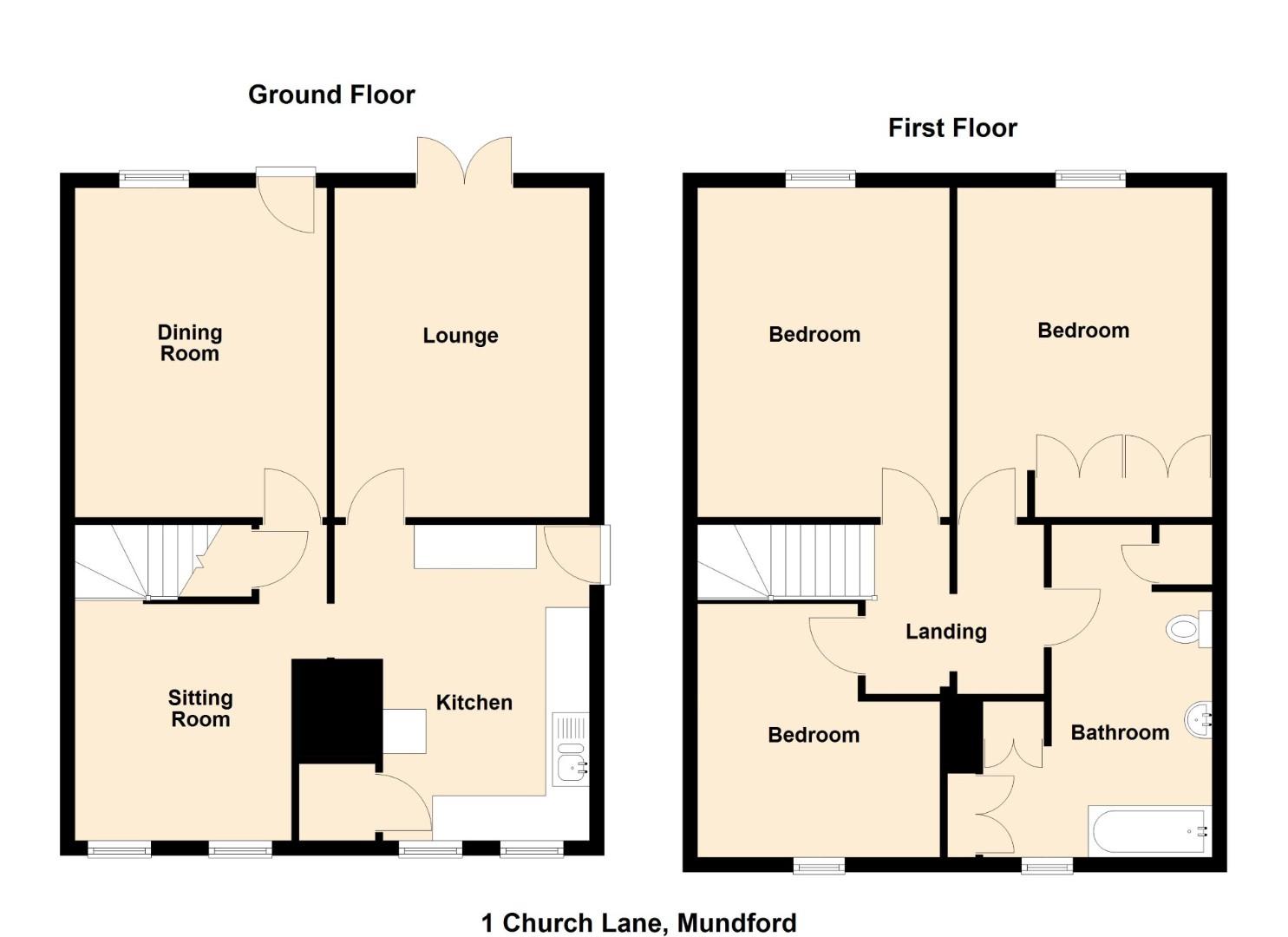 1, Church Lane, Mundford floorplan