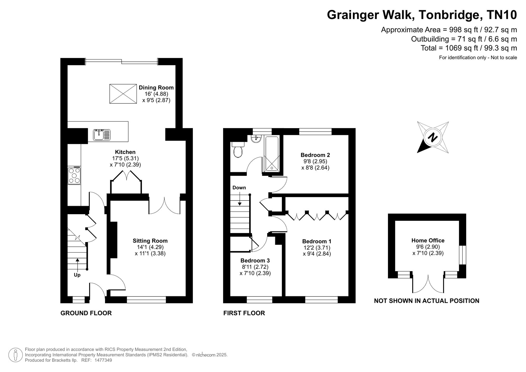 14 Grainger Walk, Tonbridge floorplan