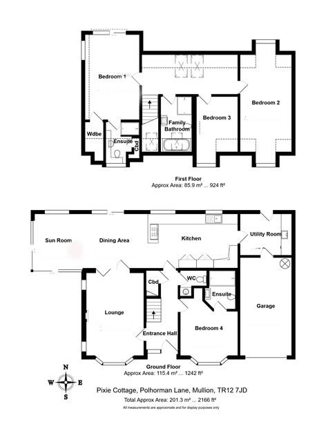 Pixie Cottage, Polhorman Lane, Mullion floorplan