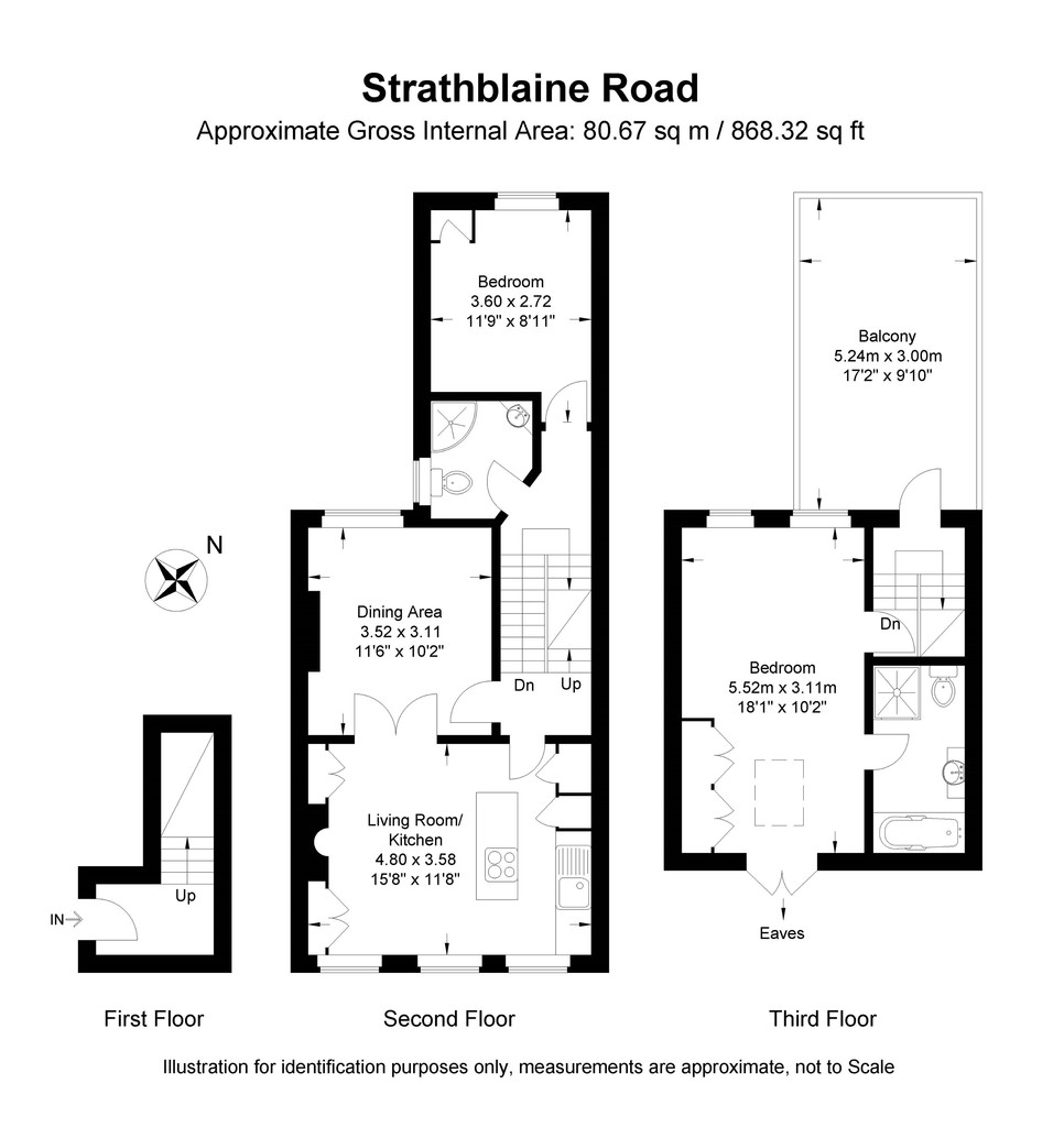 2 Bedrooms  to rent in Strathblaine Road, London SW11