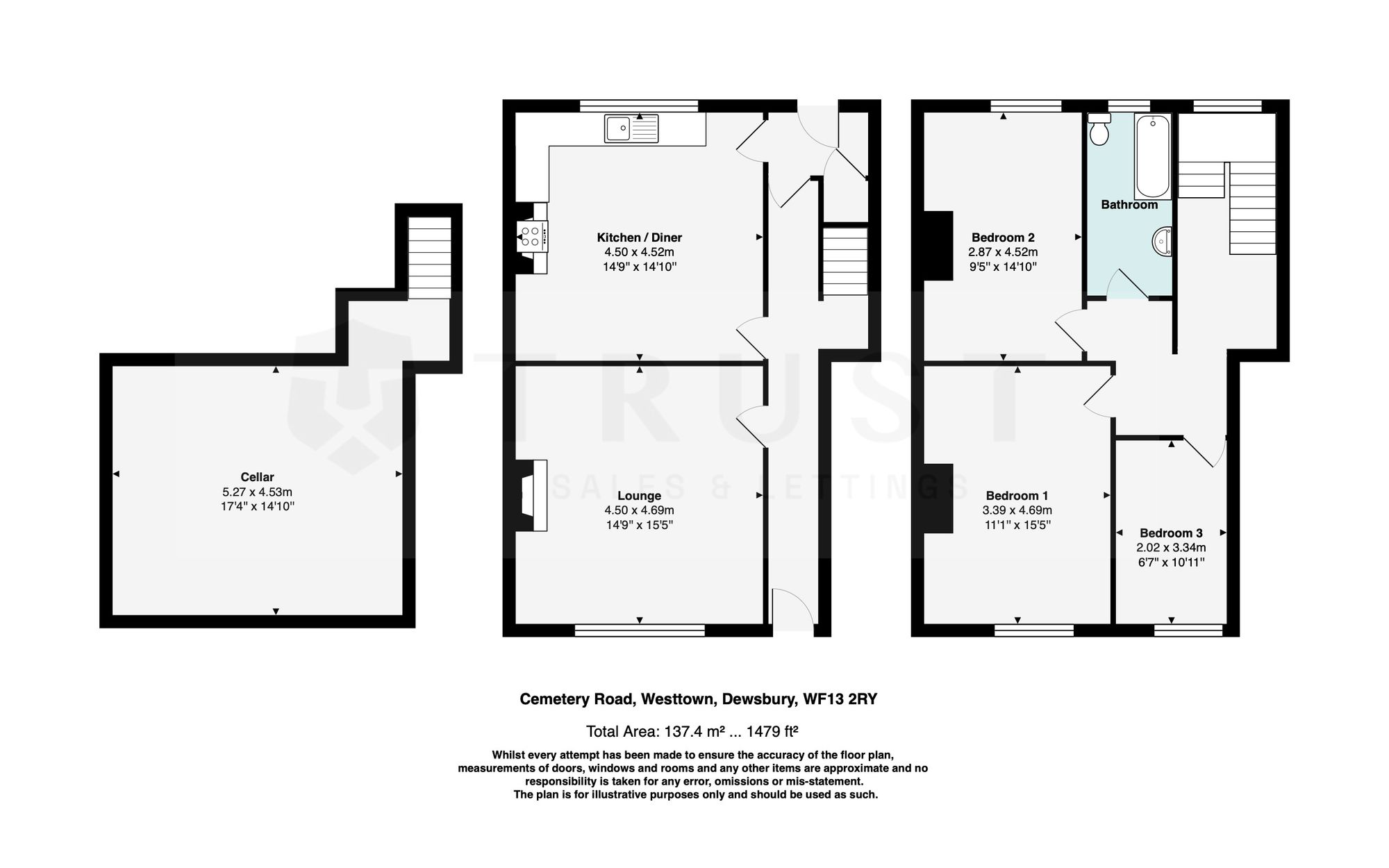 42 Cemetery Road, Dewsbury floorplan
