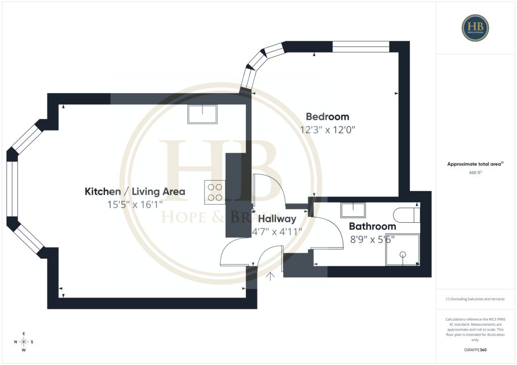 Flat 2, 24 Crescent Avenue, Whitby floorplan