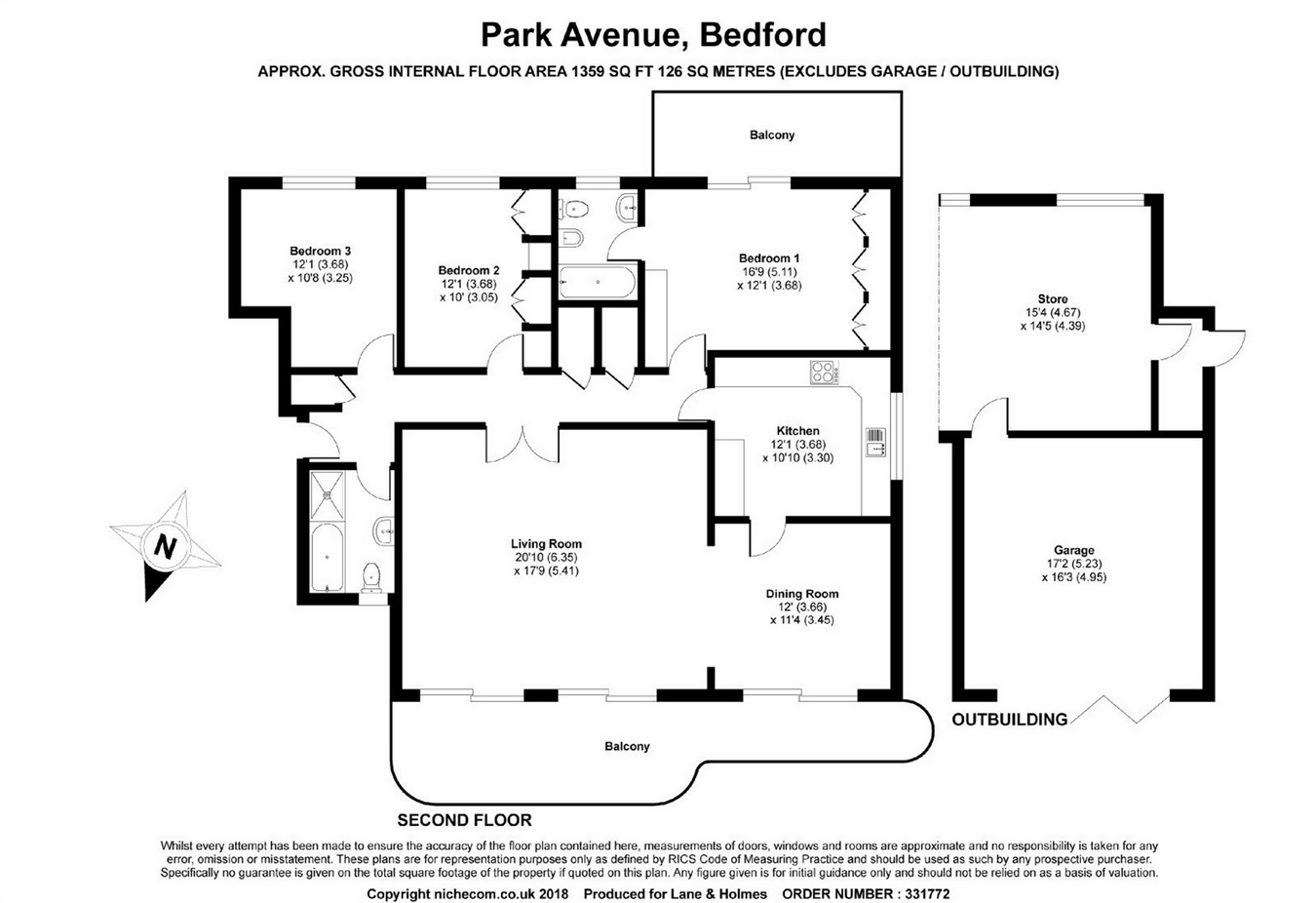 3 Bedrooms Flat for sale in Park Avenue, Bedford MK40