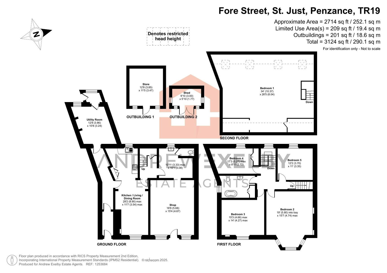 London House, 40, Fore Street, St Just floorplan