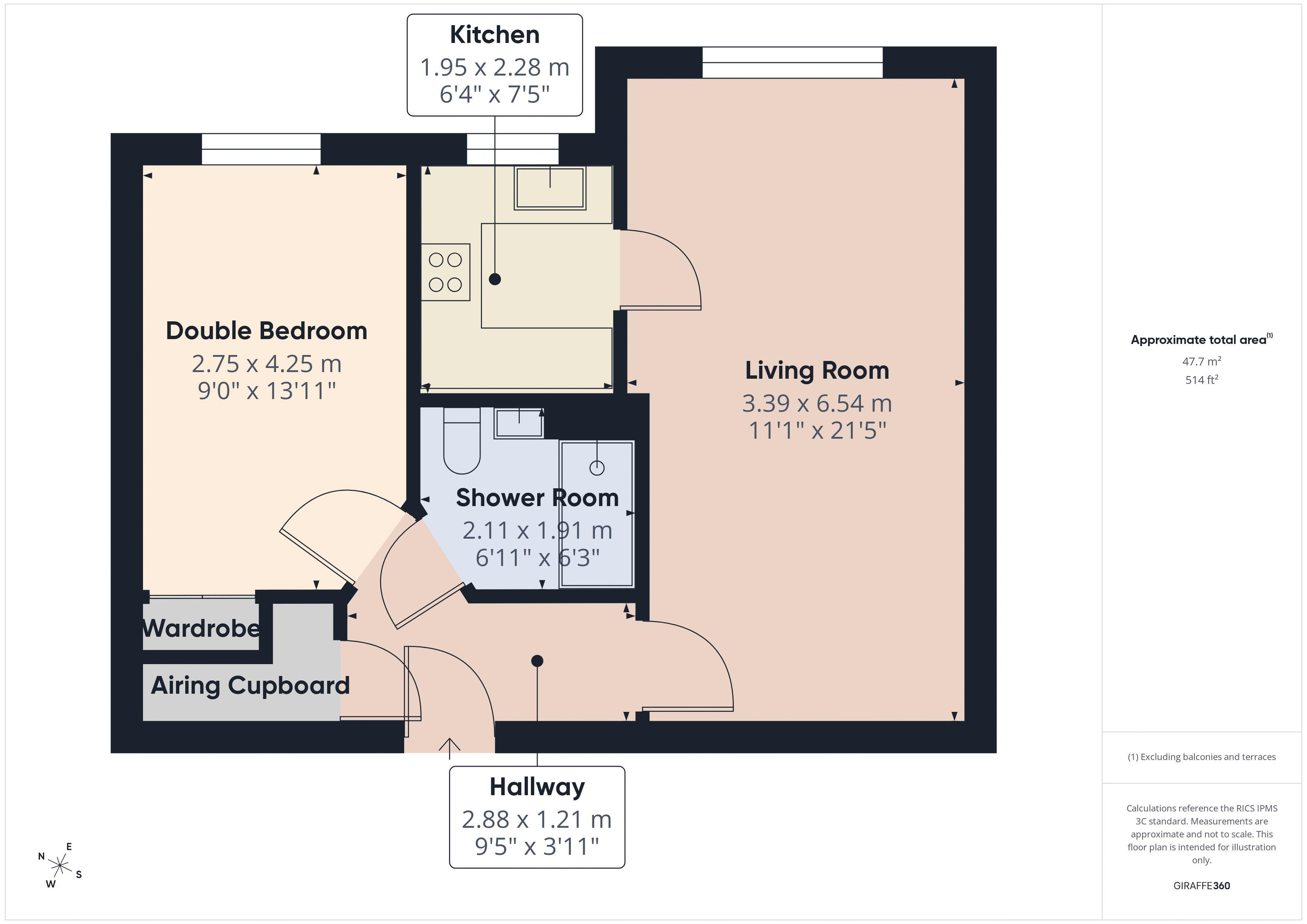 25 Pegasus Court, Stafford Road, Caterham floorplan