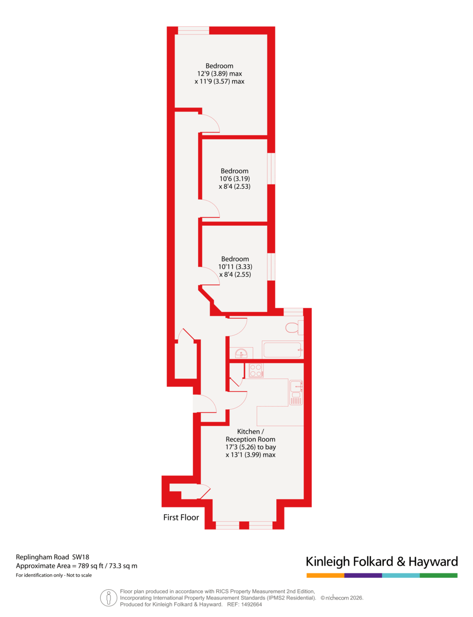 Flat B, 175, Replingham Road, London floorplan