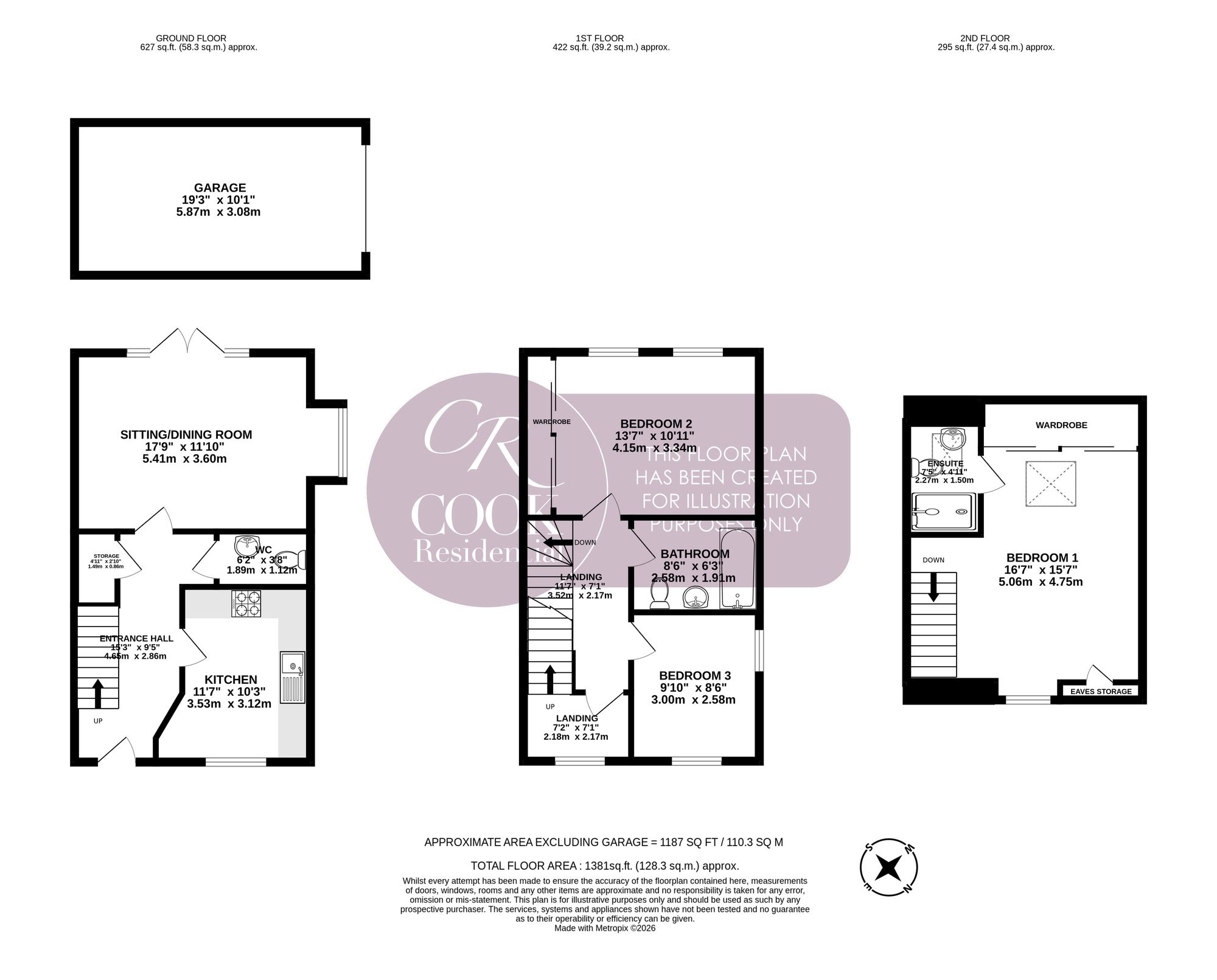 1 Tutor Court, Cheltenham floorplan