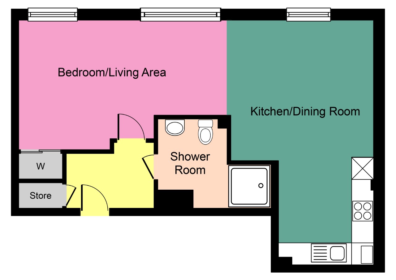 1/4, 162, Hill Street, Glasgow floorplan