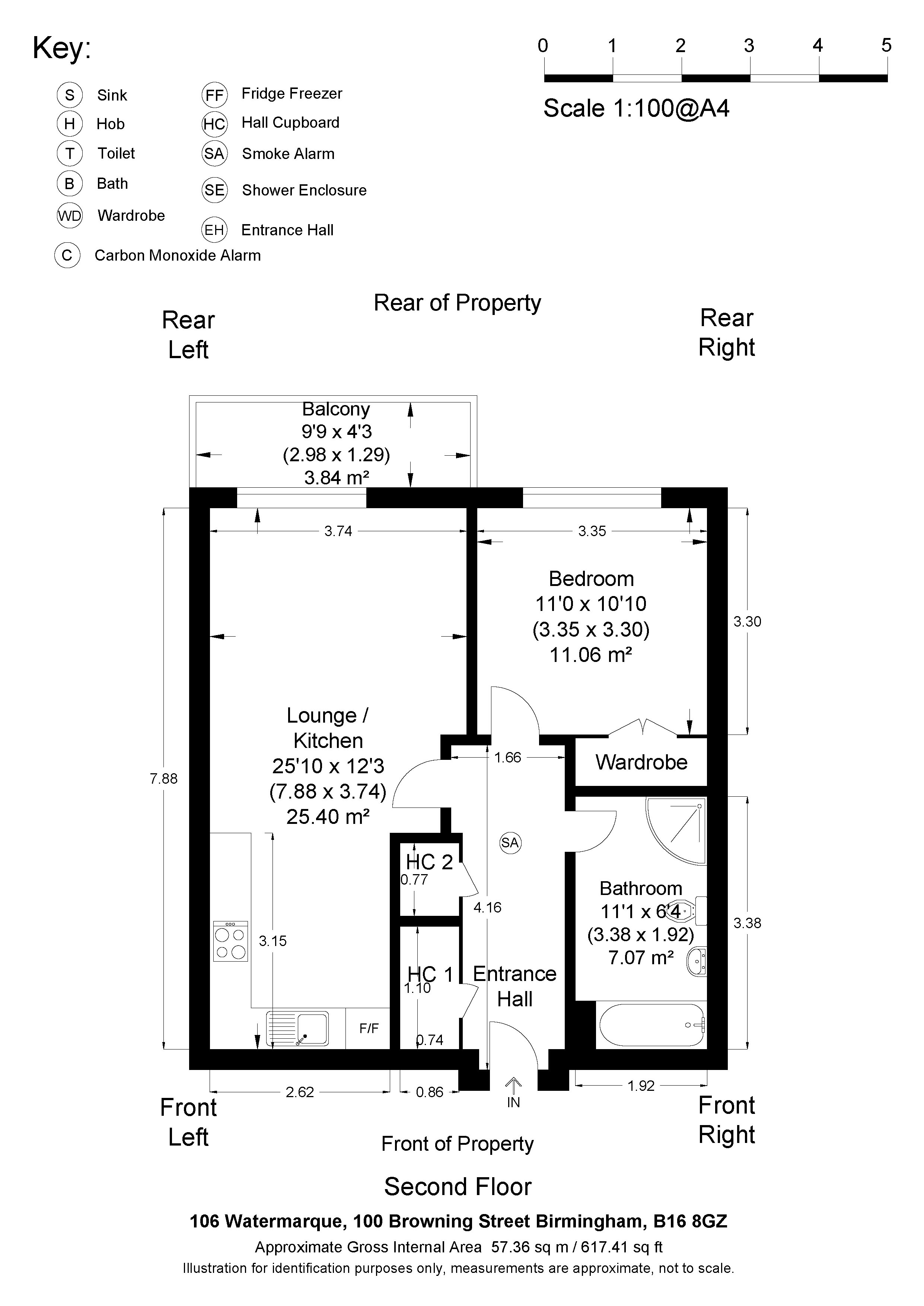106, Watermarque, Birmingham floorplan