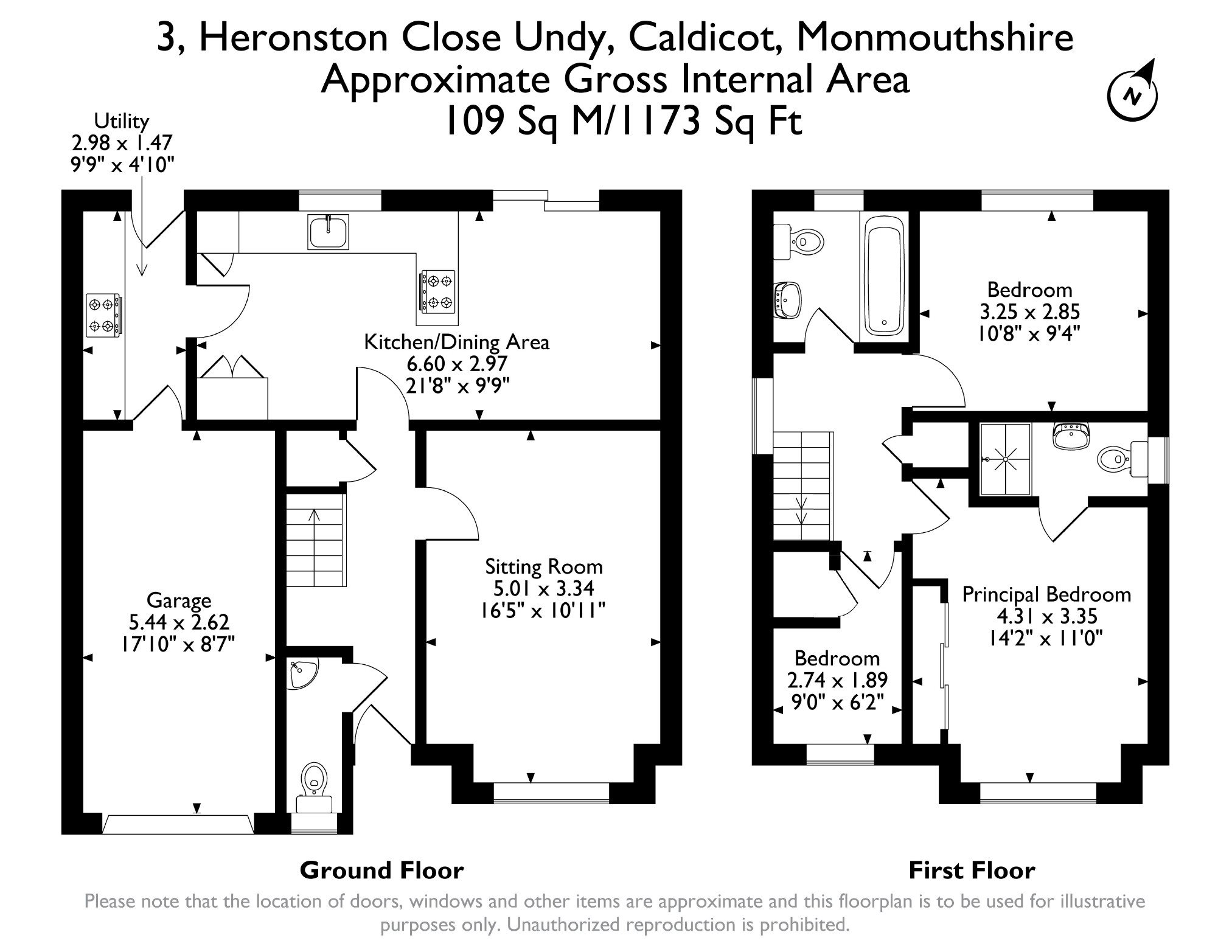 3, Heronston Close, Undy floorplan
