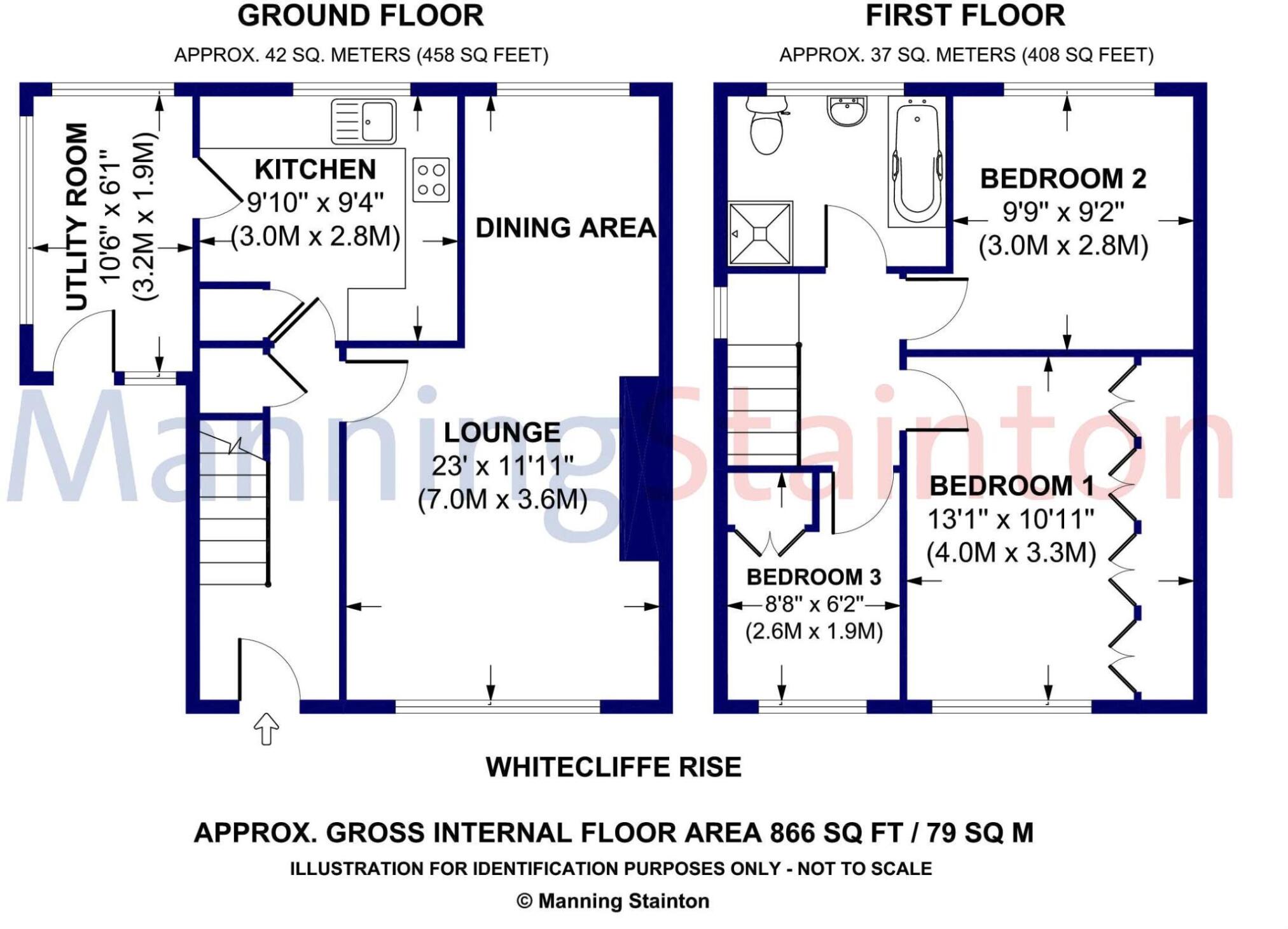 21, Whitecliffe Rise, Leeds floorplan