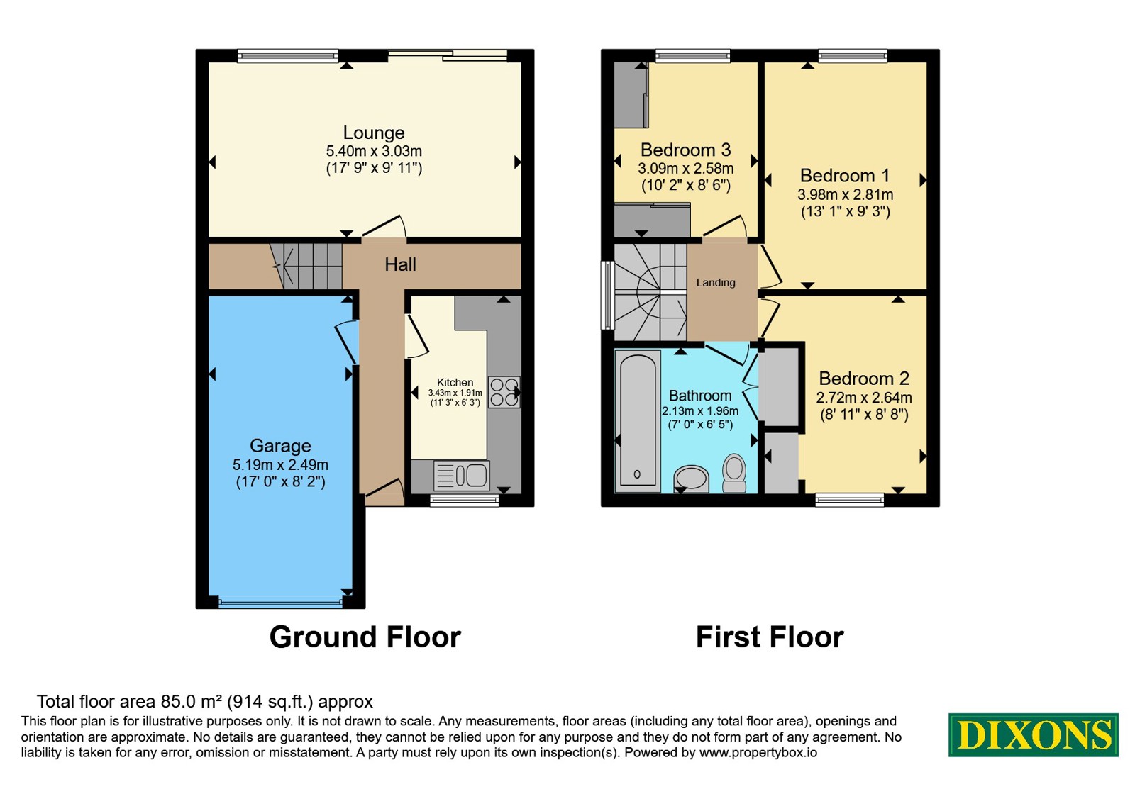44, Ferndale Crescent, Worcestershire floorplan