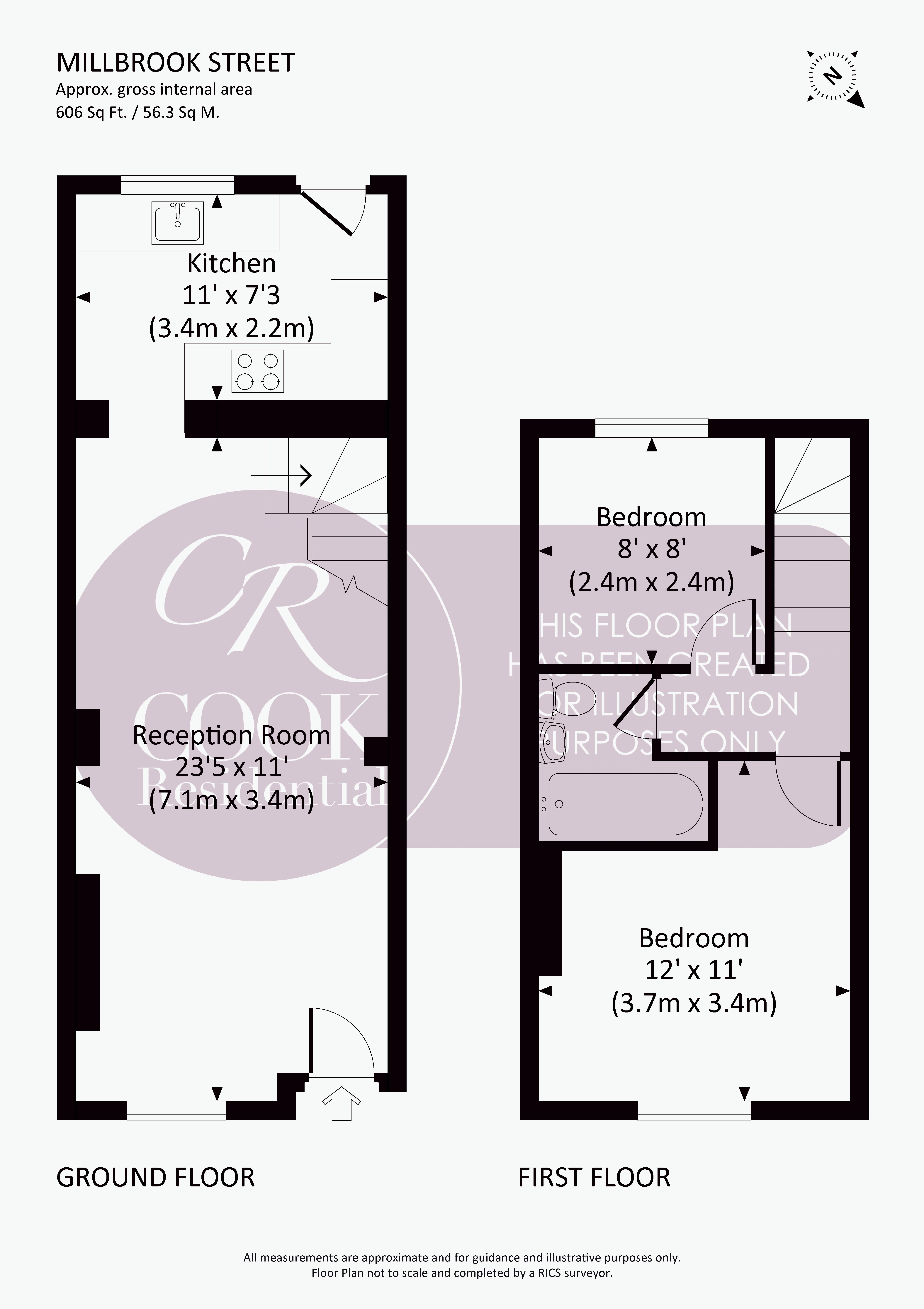 Millbrook Street, Cheltenham GL50, 2 bedroom terraced house for sale