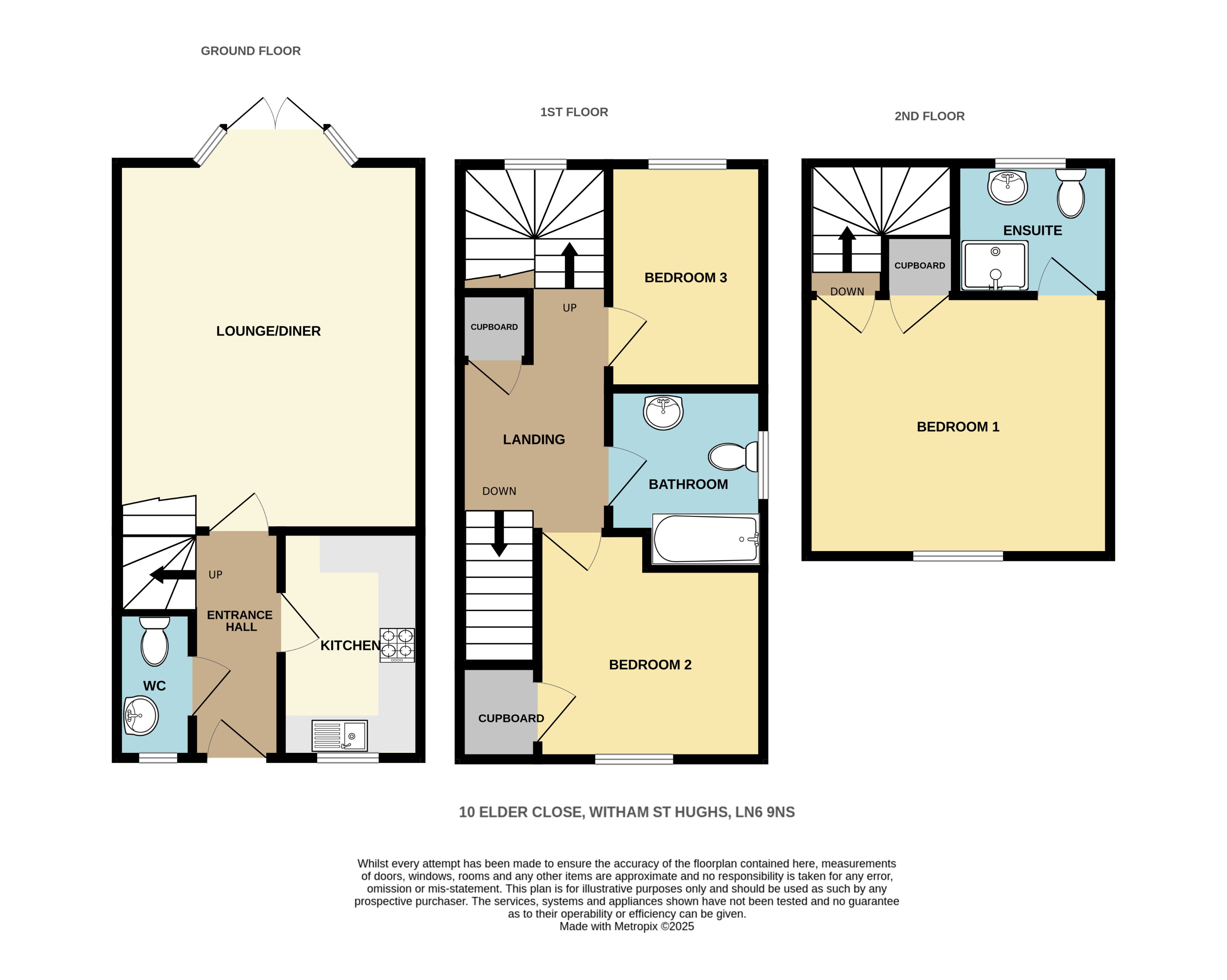10, Elder Close, Witham St Hughs floorplan