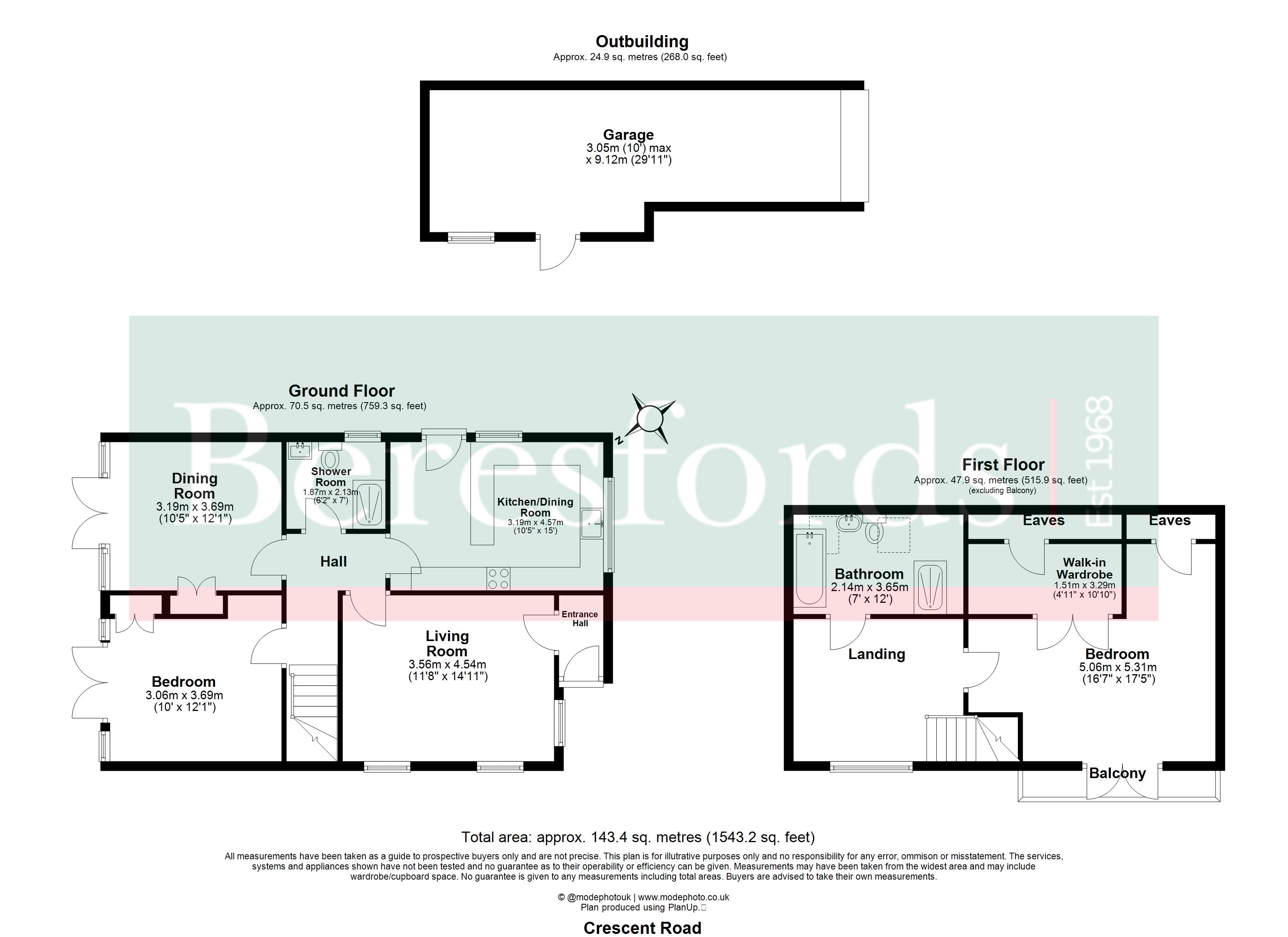 36, Crescent Road, Maldon floorplan