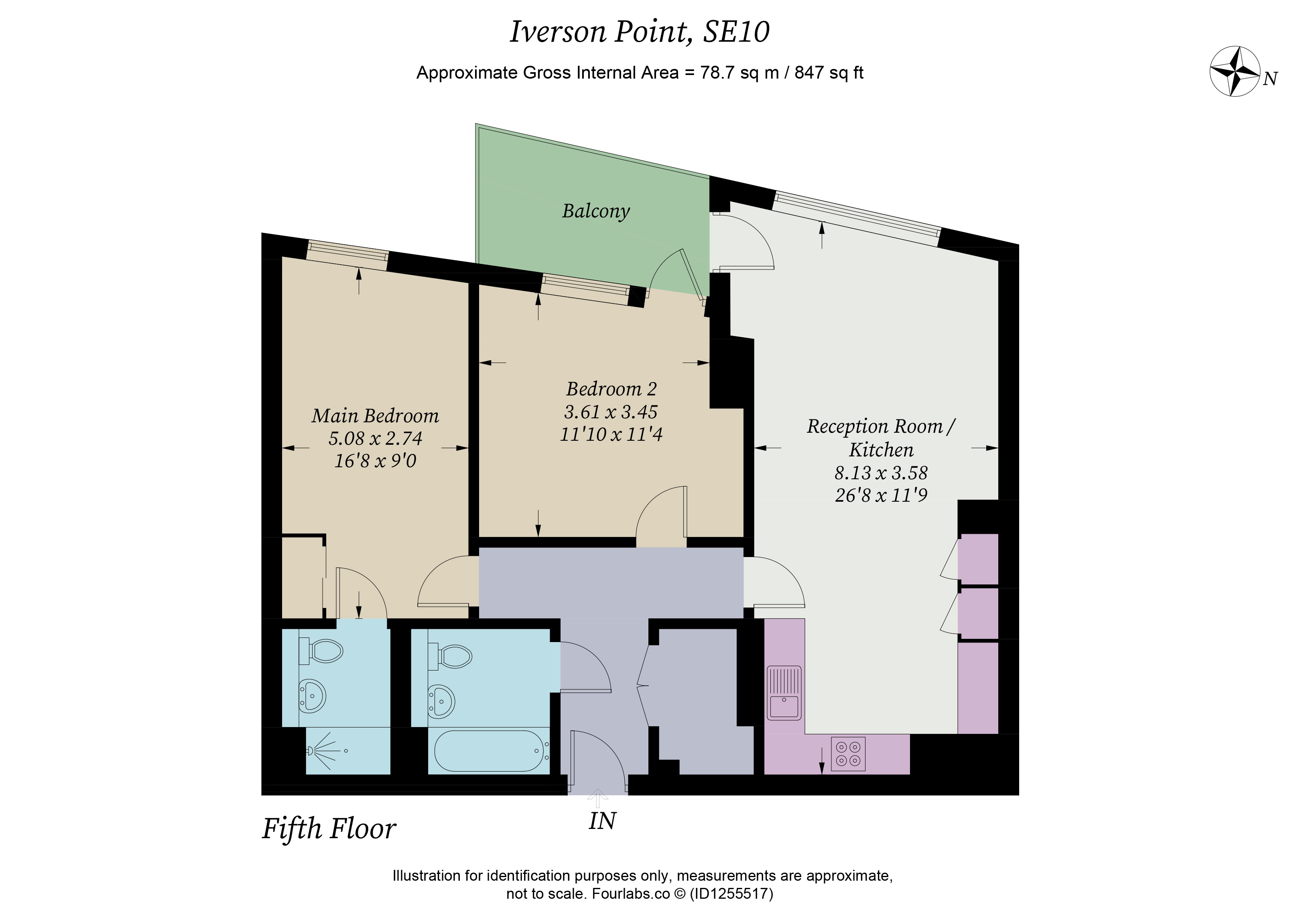 509, Iverson Point, 4, Harrison Walk, London floorplan