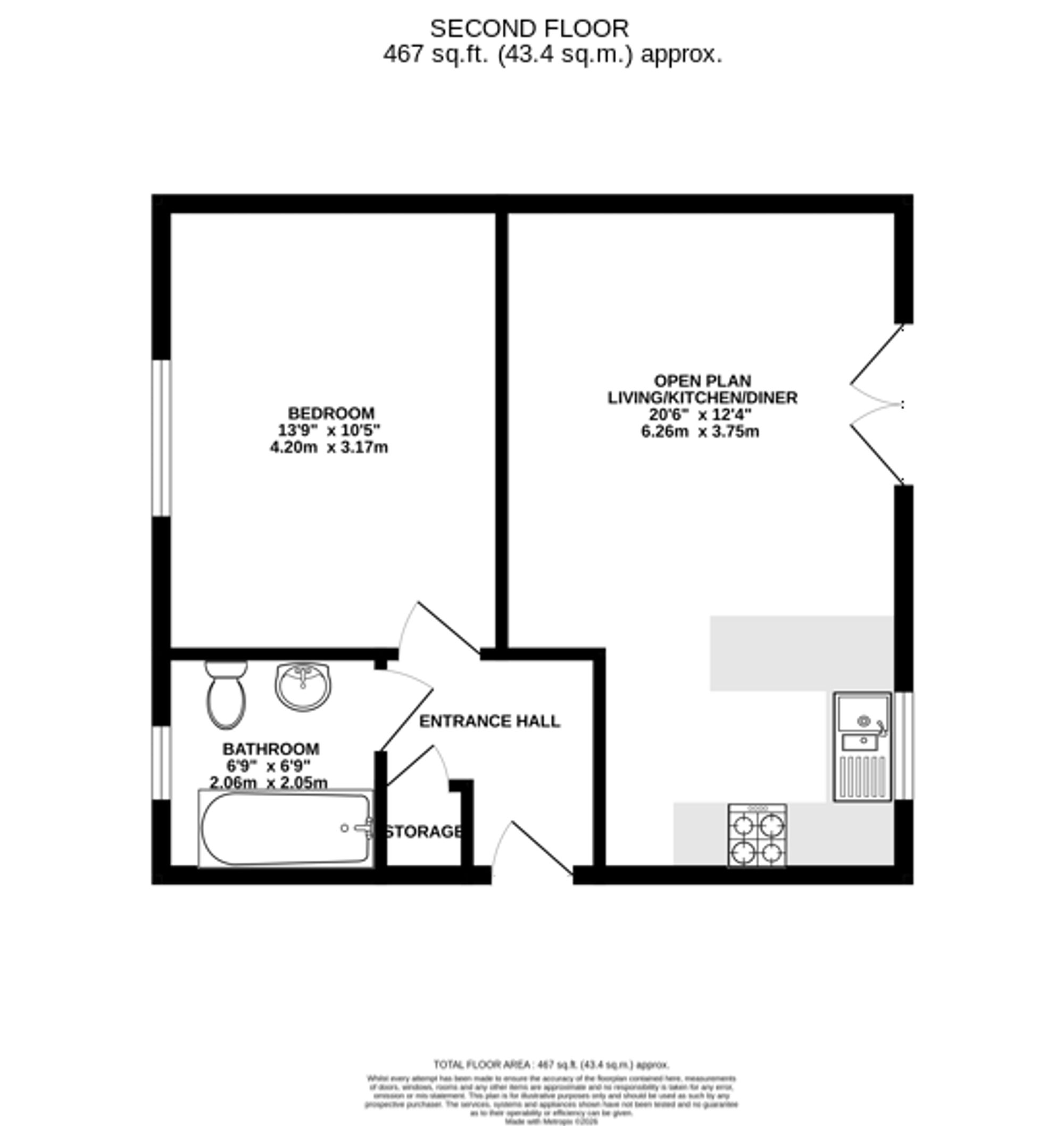 Flat 6, 24 Saxthorpe Road, Leicester floorplan