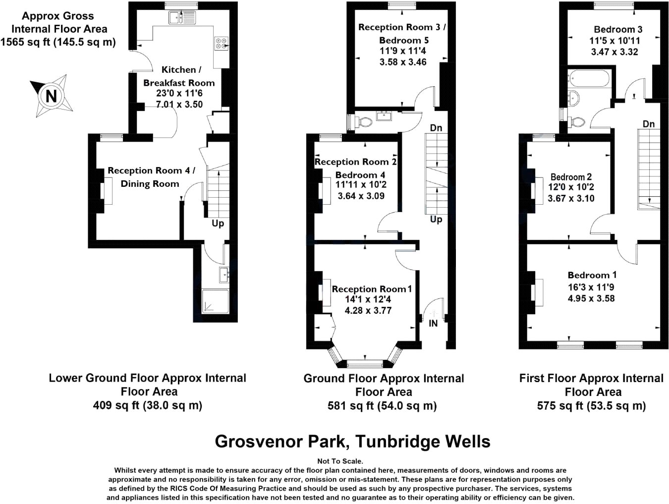 4 Bedrooms Terraced house to rent in Grosvenor Park, Tunbridge Wells, Kent TN1