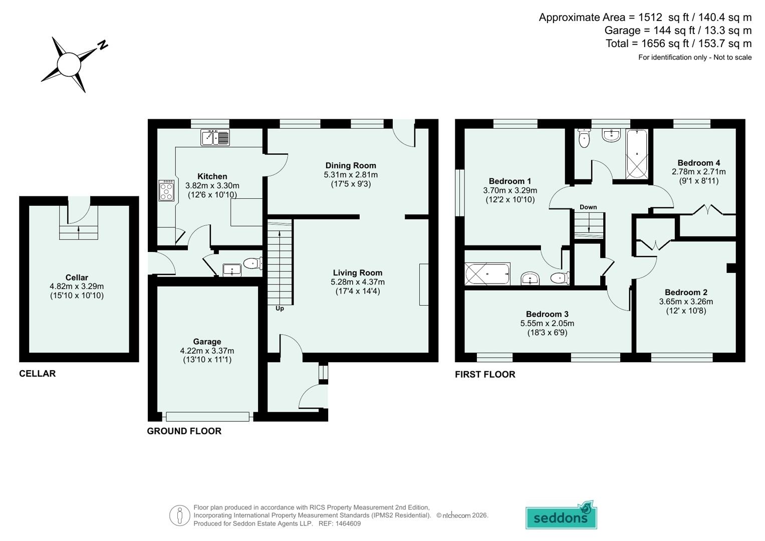 13, Millway Gardens, Exeter floorplan