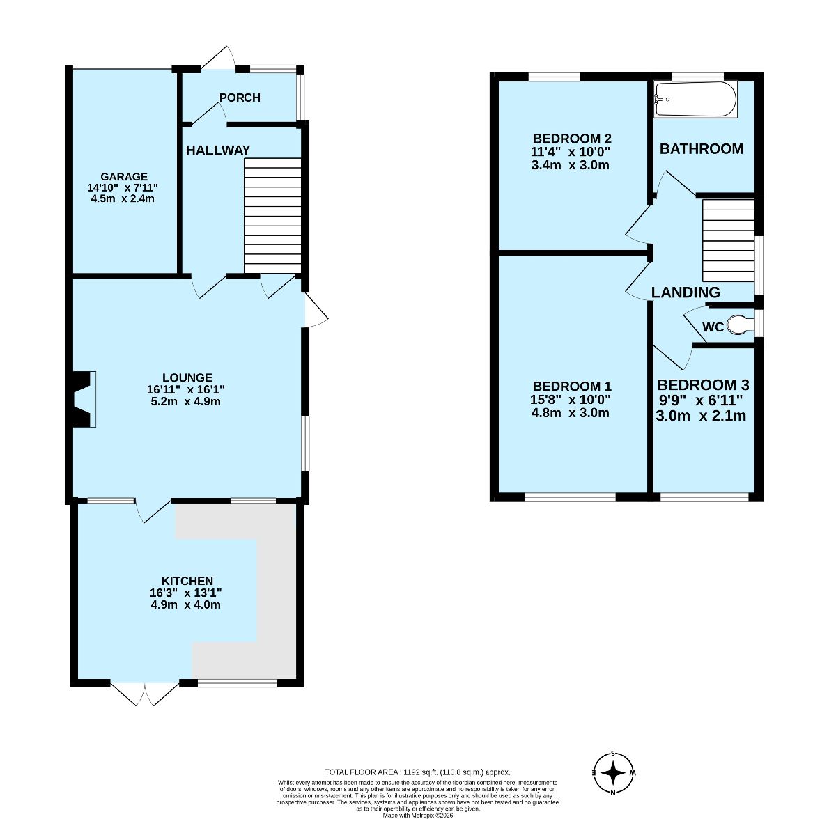 68 Villiers Street, Leamington Spa floorplan