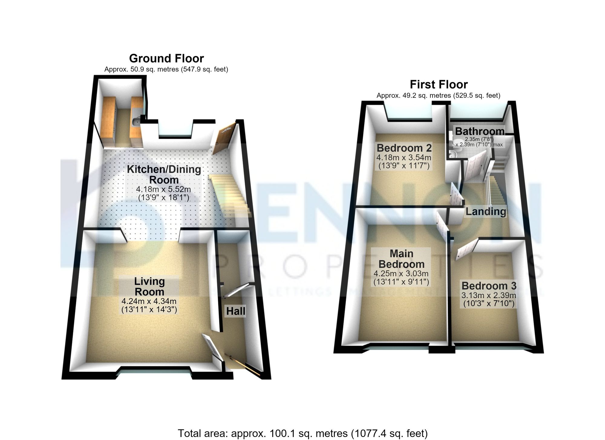 68 Pont Street, Ashington floorplan