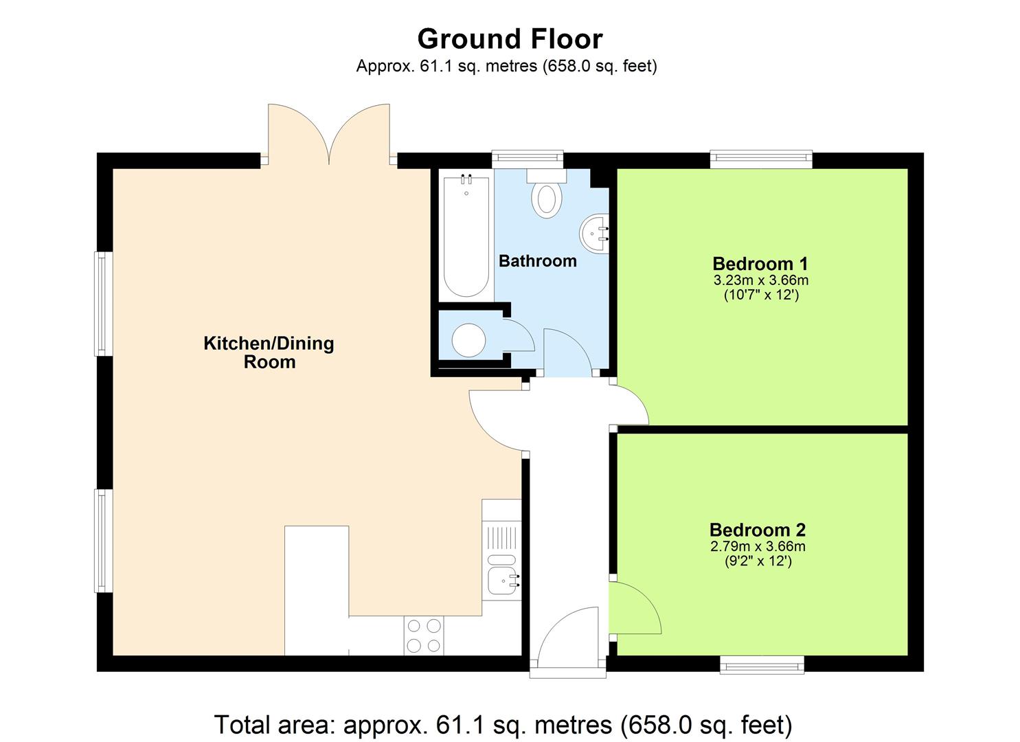 Flat 16, Enderby House, Bromyard floorplan