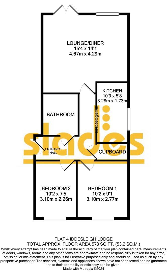 Flat 4 Iddesleigh Lodge, 23, Stokewood Road, Bournemouth floorplan