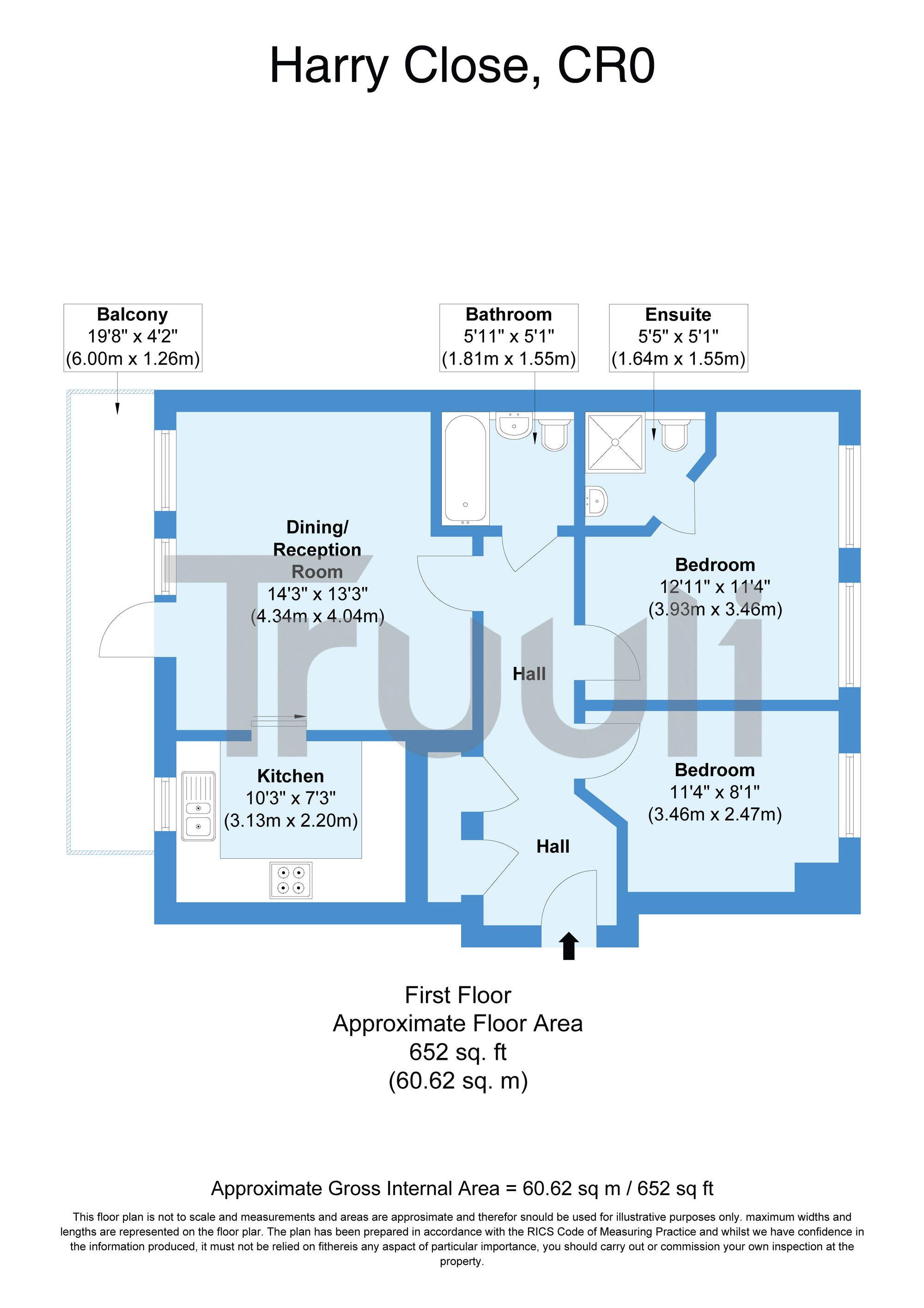 Flat 8, Callender Court, Croydon floorplan