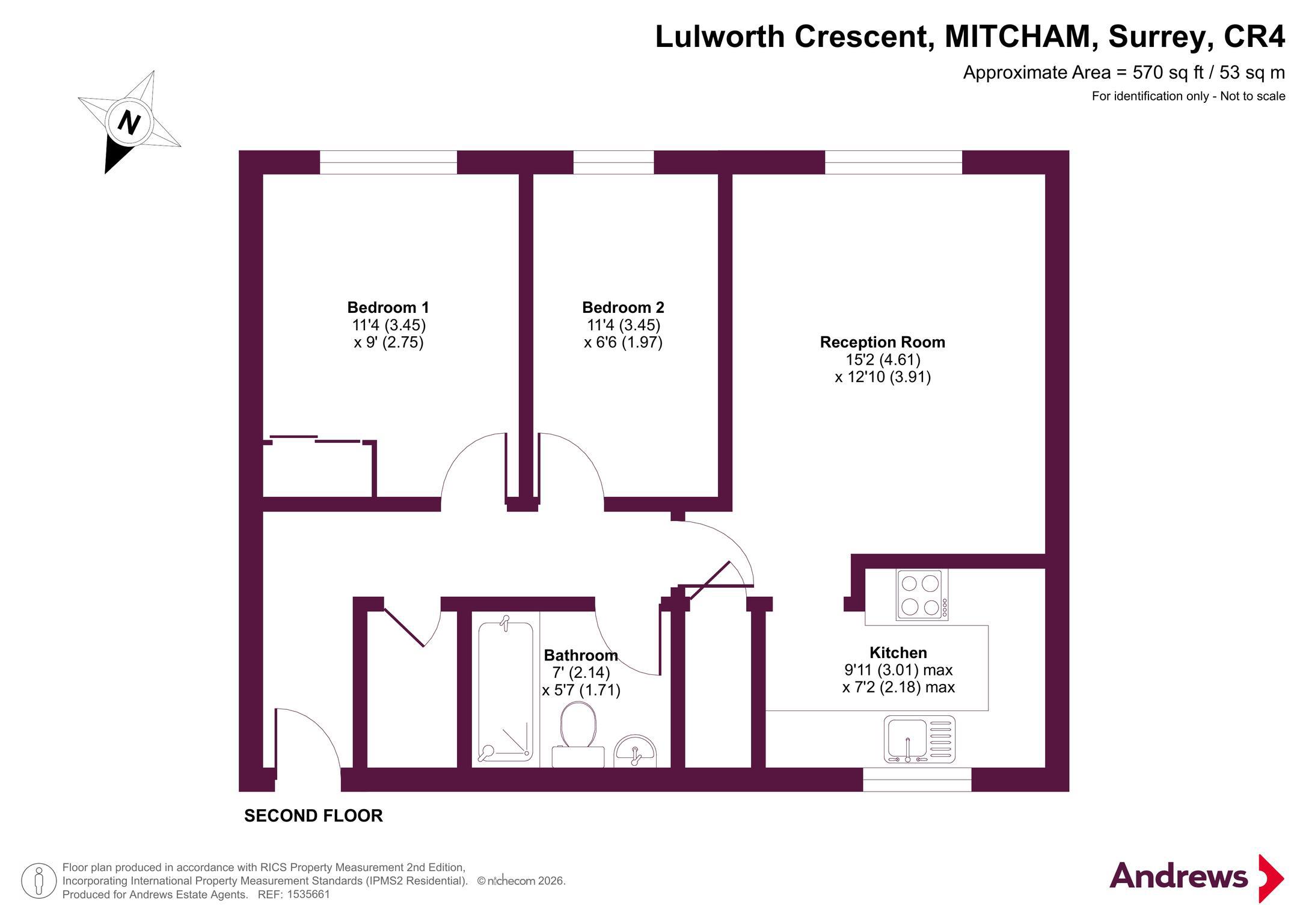 Lulworth Crescent, Surrey floorplan