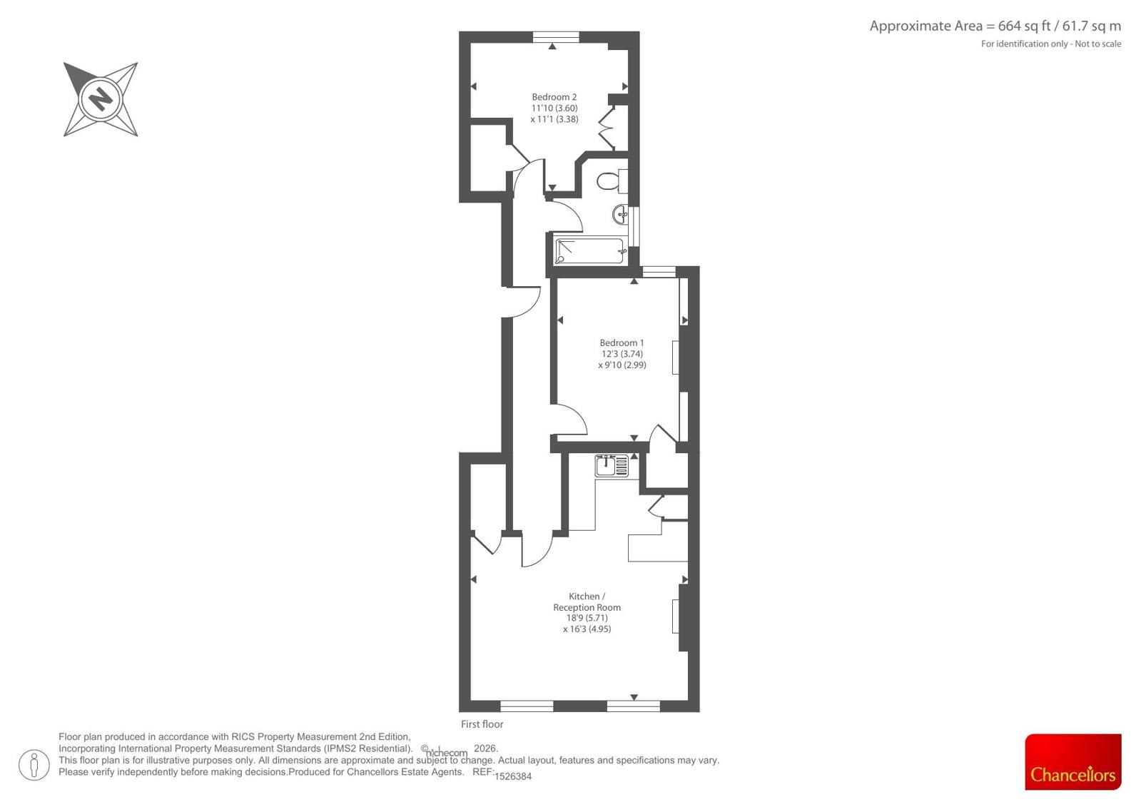 Flat 1, 248A, West End Lane, London floorplan