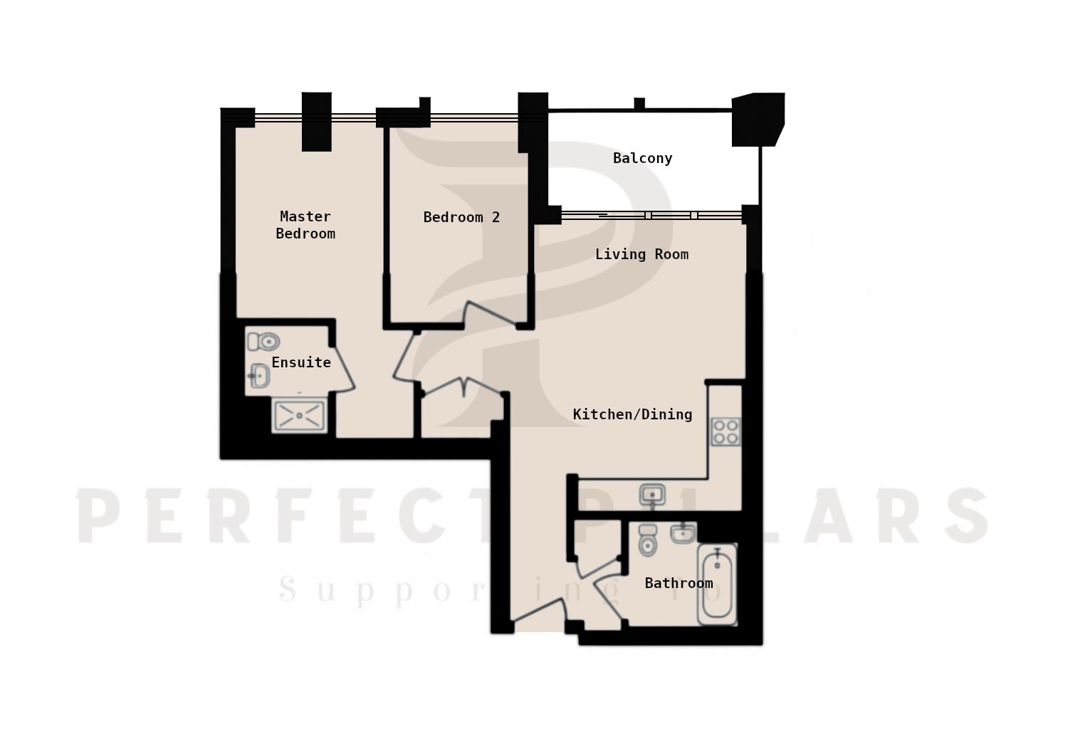 Apartment 403, 7, Cendal Crescent, London floorplan