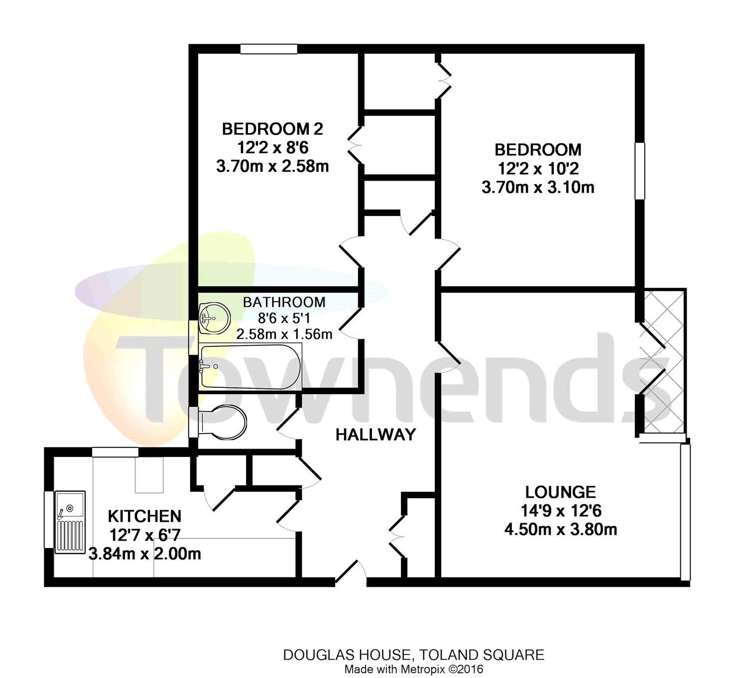 2 Bedrooms Flat to rent in Toland Square, Roehampton SW15