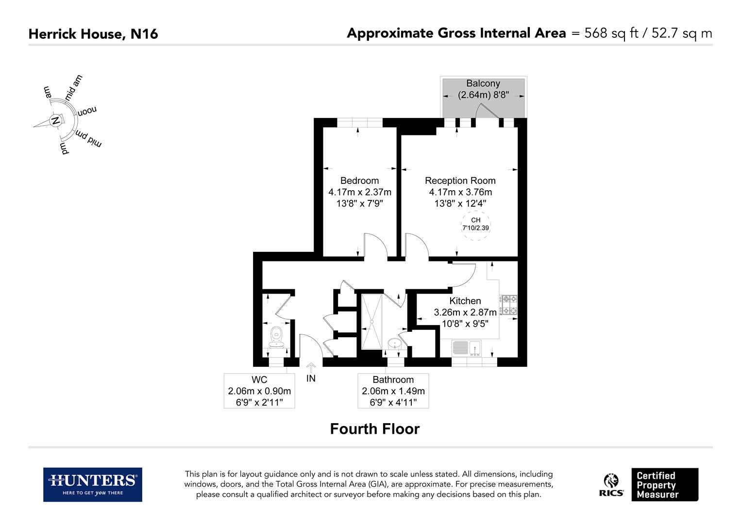 Flat 25, Herrick House, Howard Road, London floorplan