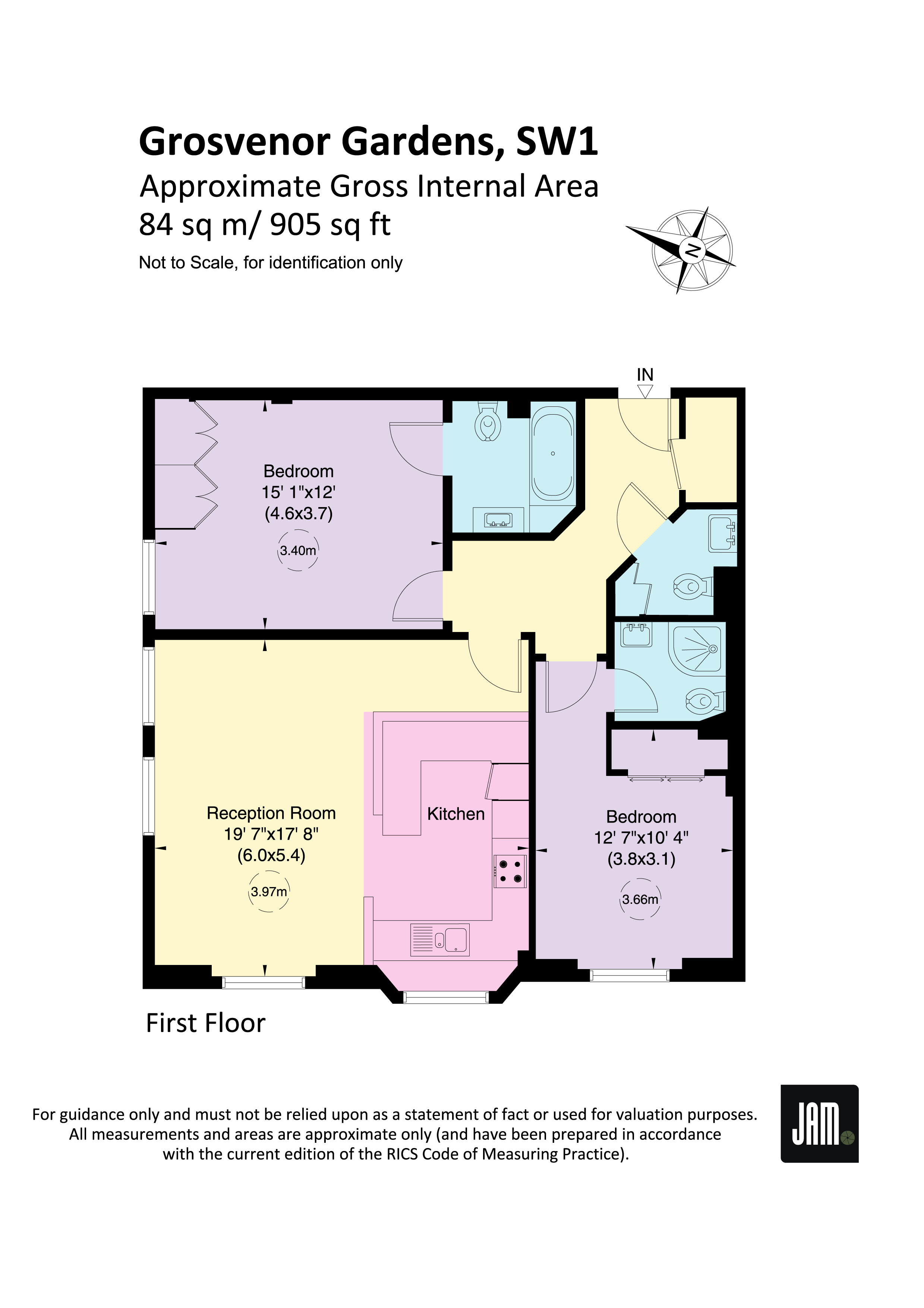1a, Grosvenor Gardens, London floorplan