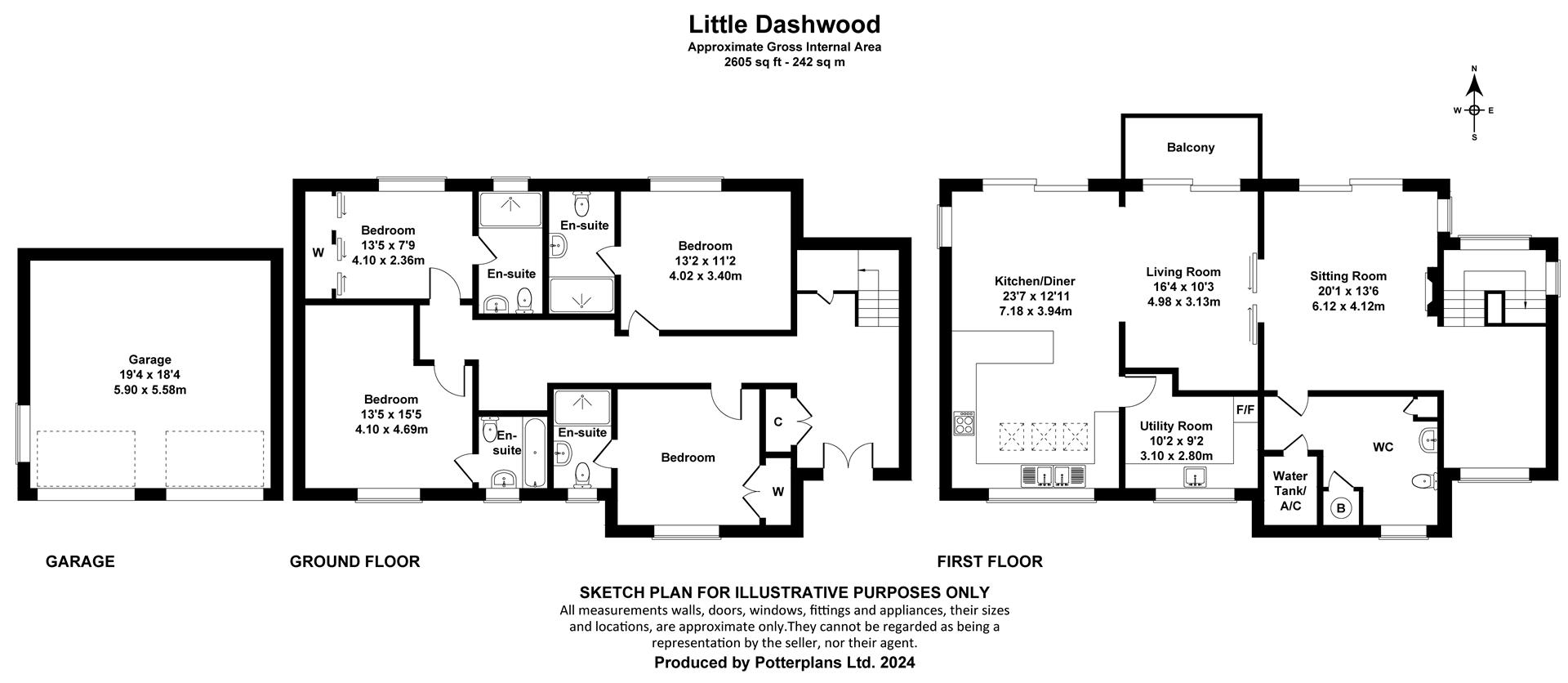 Little Dashwood, 6 The Mount, Yarmouth floorplan