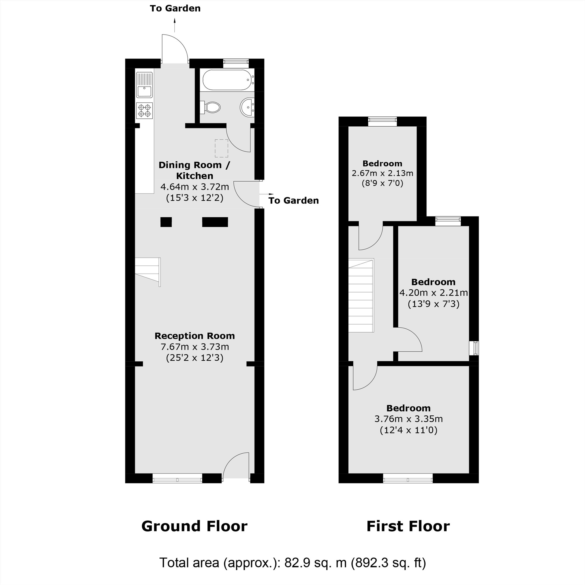 132, Hanworth Road, Hounslow floorplan