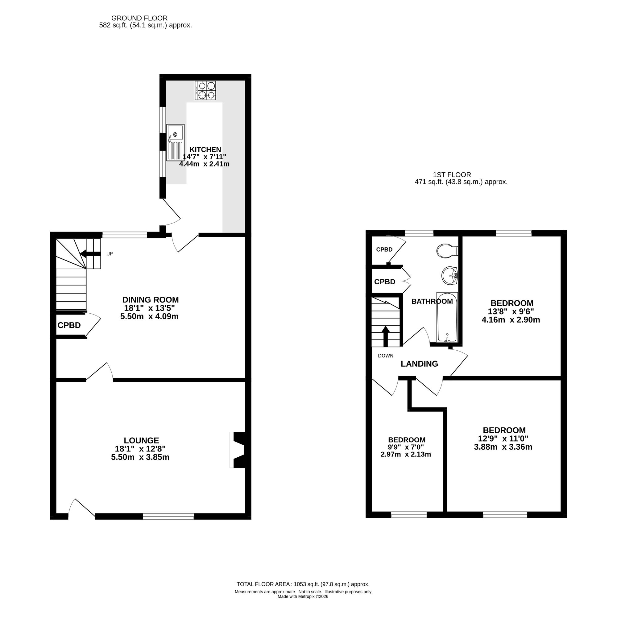 16 Bowden Lane, High Peak floorplan